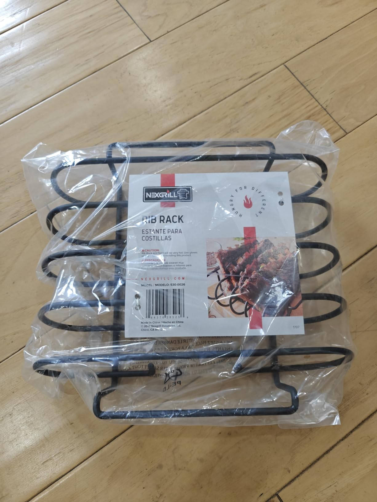 Nexgrill BBQ Rib Rack, Non-Stick Smoker Accessory for Outdoor Grilling & Cooking, Holds Up to 4 Racks of Ribs, Built-In Handles, Compatible with Grills, Smokers, and Ovens, Black - 530-0026 customer photo 1