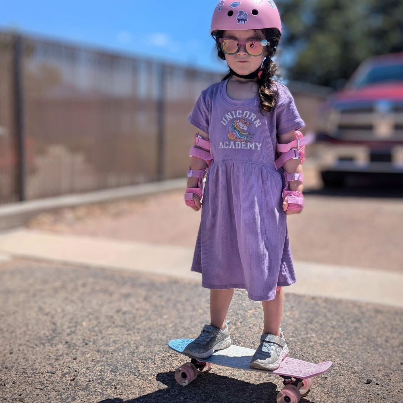 Flybar 22 Inch Kids Skateboard - Mini Cruiser Skateboards for Kids Ages 6-12, Outdoor Toys, Lightweight, Durable, Non-Slip Deck, ABEC-7 Bearings, Holds up to 175 lbs customer photo 1