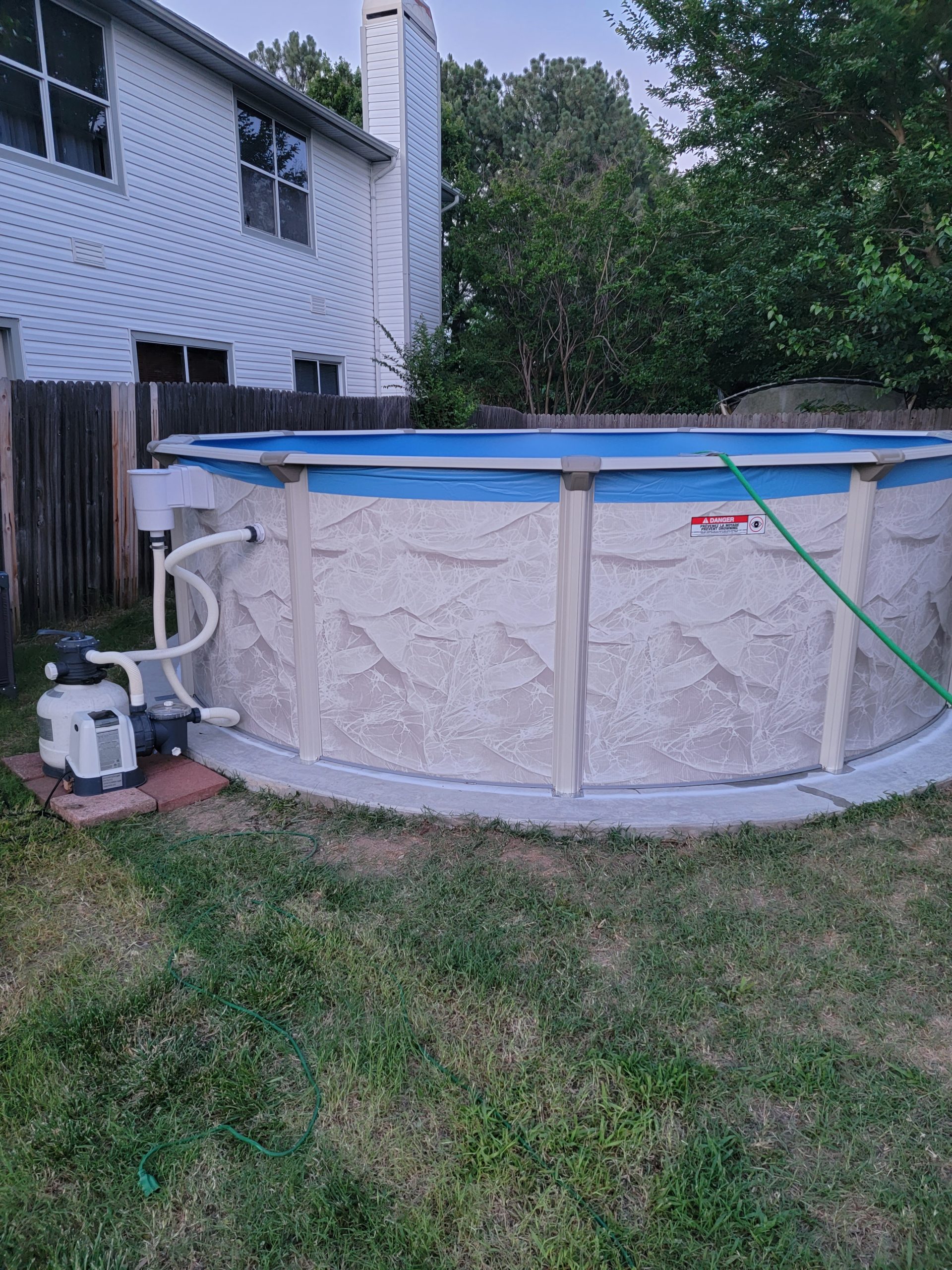 Aquarian Phoenix 18-Foot x 52-Inch Round Above Ground Swimming Pool - Easy to Assemble Backyard Family Water Recreation with Steel Frame & Metal Wall customer photo 2