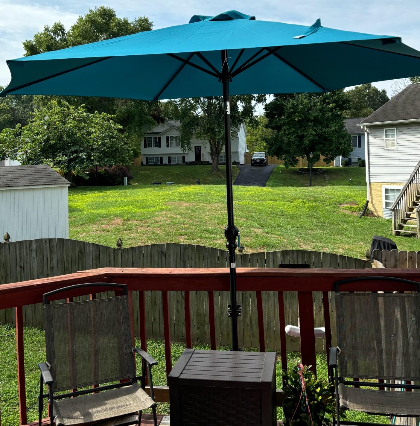 Best Choice Products 10ft Outdoor Table Compatible Steel Polyester Market Patio Umbrella w/Crank and Easy Push Button Tilt customer photo 2