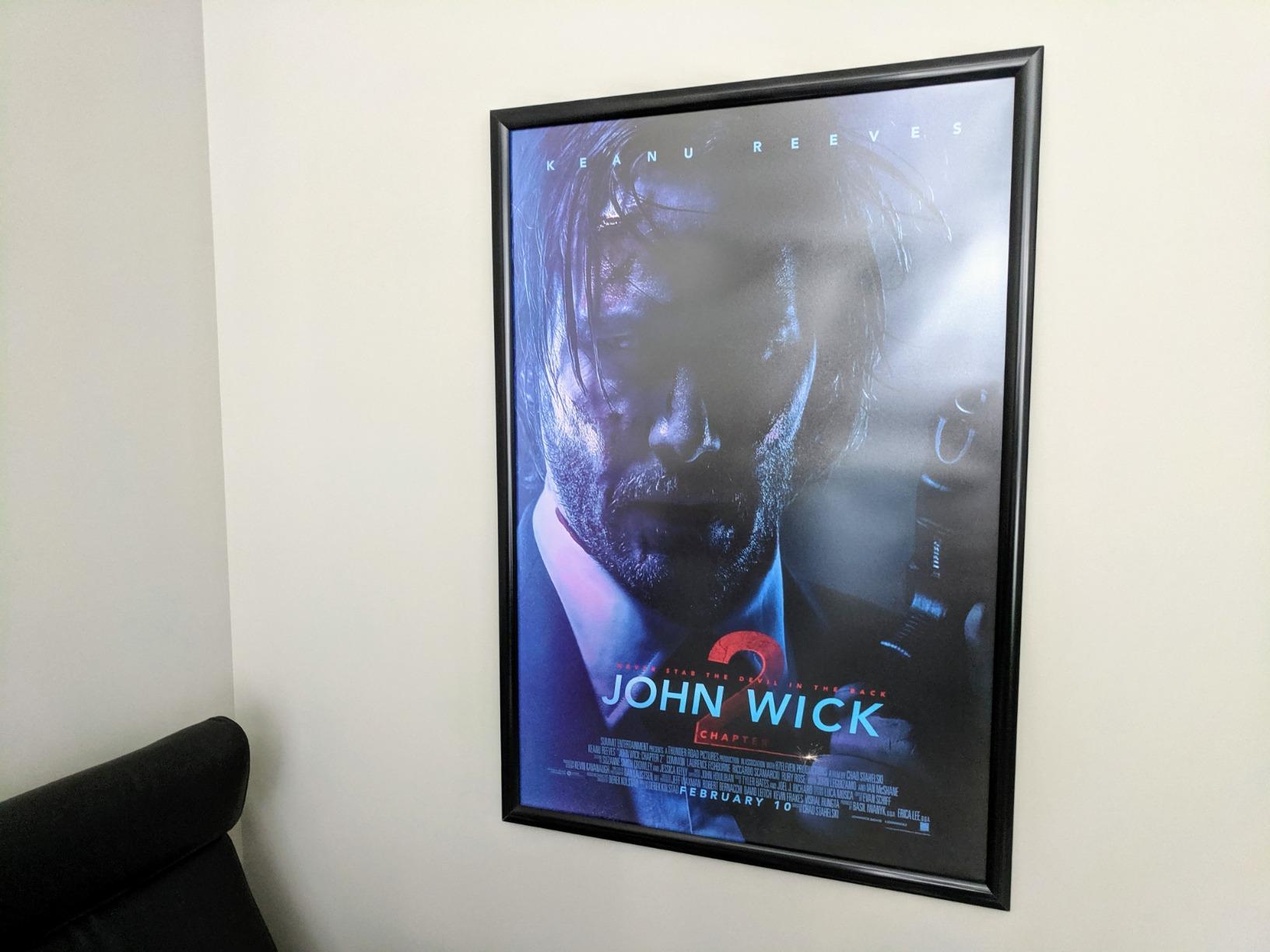 SnapeZo Black Movie Poster Frame 27x40 Inches, 1.2 Inch Aluminum Profile, Front-Loading Snap Frame, Wall Mounting, Premium Series customer photo 1