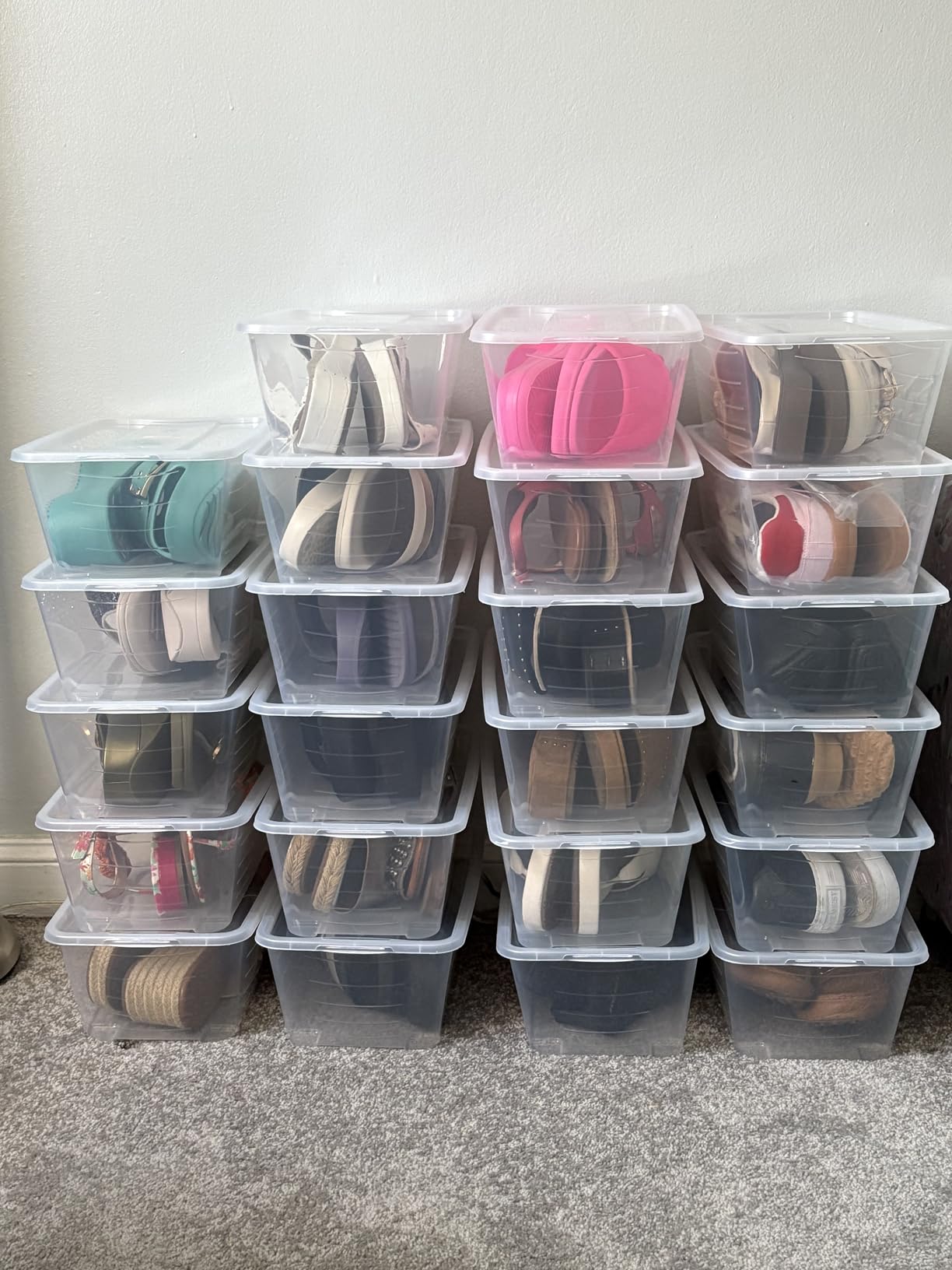 Life Story 10-Pack Plastic Storage Box, Stackable Shoe Organizer Tote Containers, 6 Liter - Clear Bins and Boxes with Lids for Bedroom, Closet, Cabinet, and Garage Organization customer photo 1