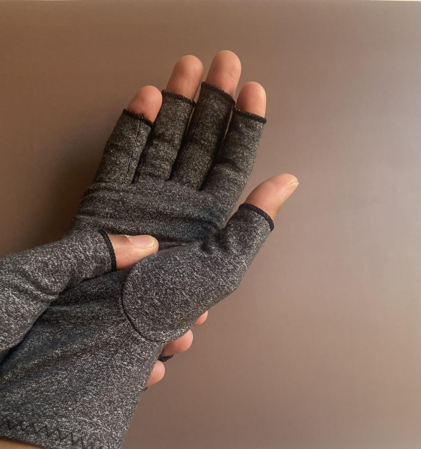 Doctor Developed Compression Gloves for Women and Men, Open-Finger Arthritis Gloves, Typing Gloves, Arthritis & Carpal Tunnel customer photo 2
