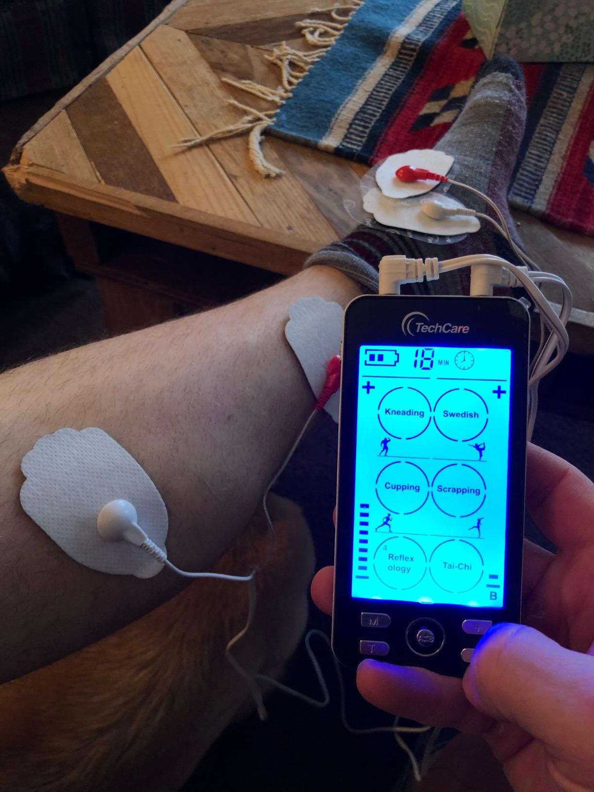 TechCare TENS EMS Muscle Stimulator - Dual Channel Rechargeable Unit with 24 Modes & 20 Intensity Levels for Pain Relief, Back & Sciatica Therapy, Muscle Recovery & Massage customer photo 2