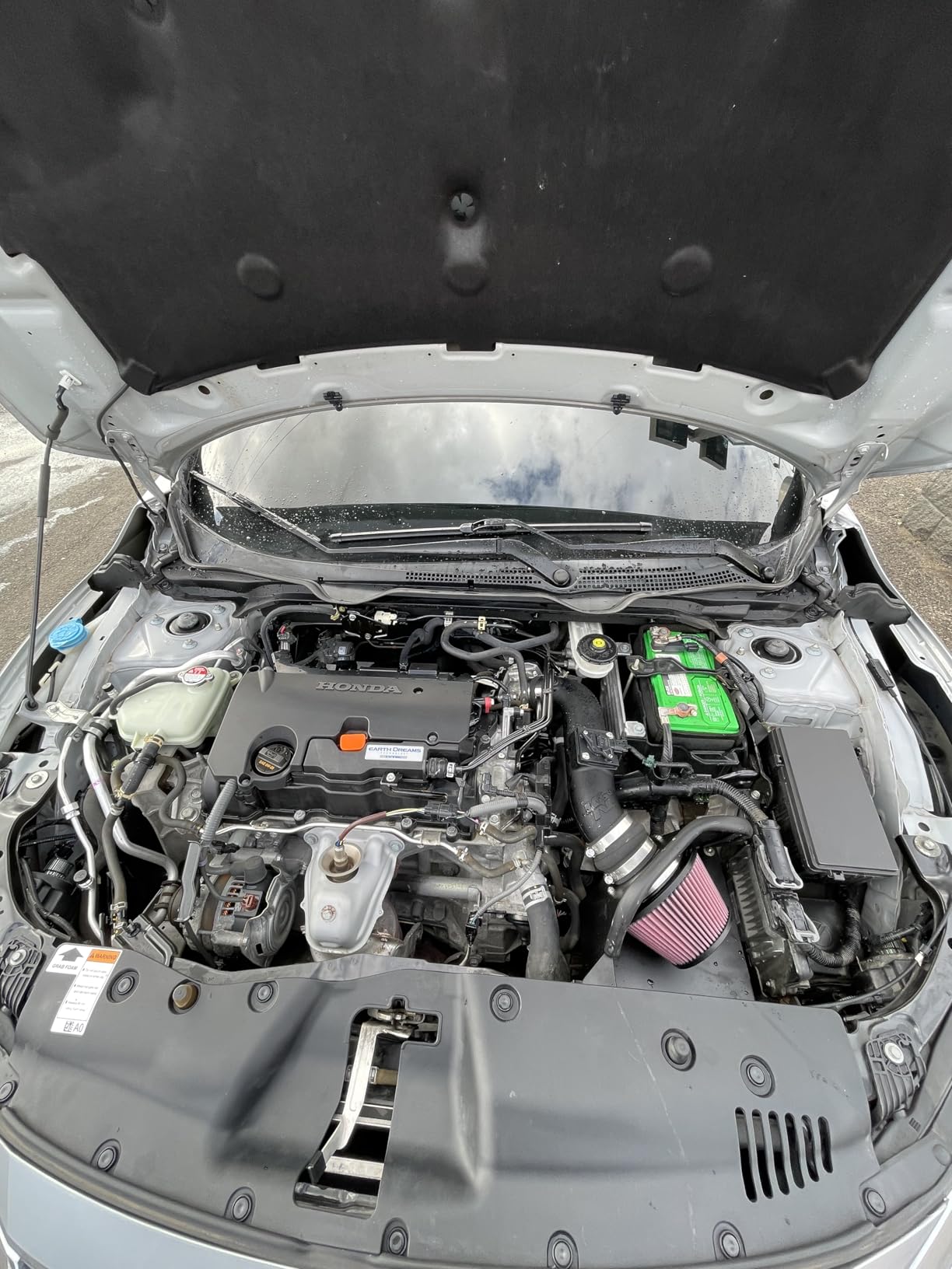 K&N Cold Air Intake System: High-Flow Air Filter, Increase Performance & Acceleration: Compatible with 2016-2021 HONDA: Civic, 63-3517 customer photo 1