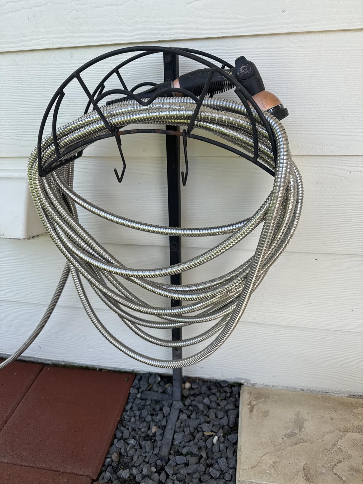 Bionic Steel 25 Ft Metal Garden Hose with Nozzle, 25Ft x 5/8 In. Premium 304 Stainless Steel Metal Water Hose, Flexible Non Kinking, Lightweight, Heavy Duty, for Yard, Outdoor customer photo 2