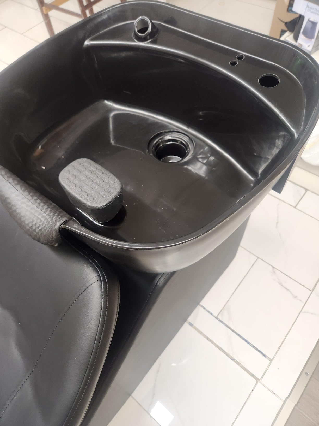 Ainfox Shampoo Barber Backwash Chair, ABS Plastic Shampoo Bowl Sink Chair for Spa Beauty Salon customer photo 2