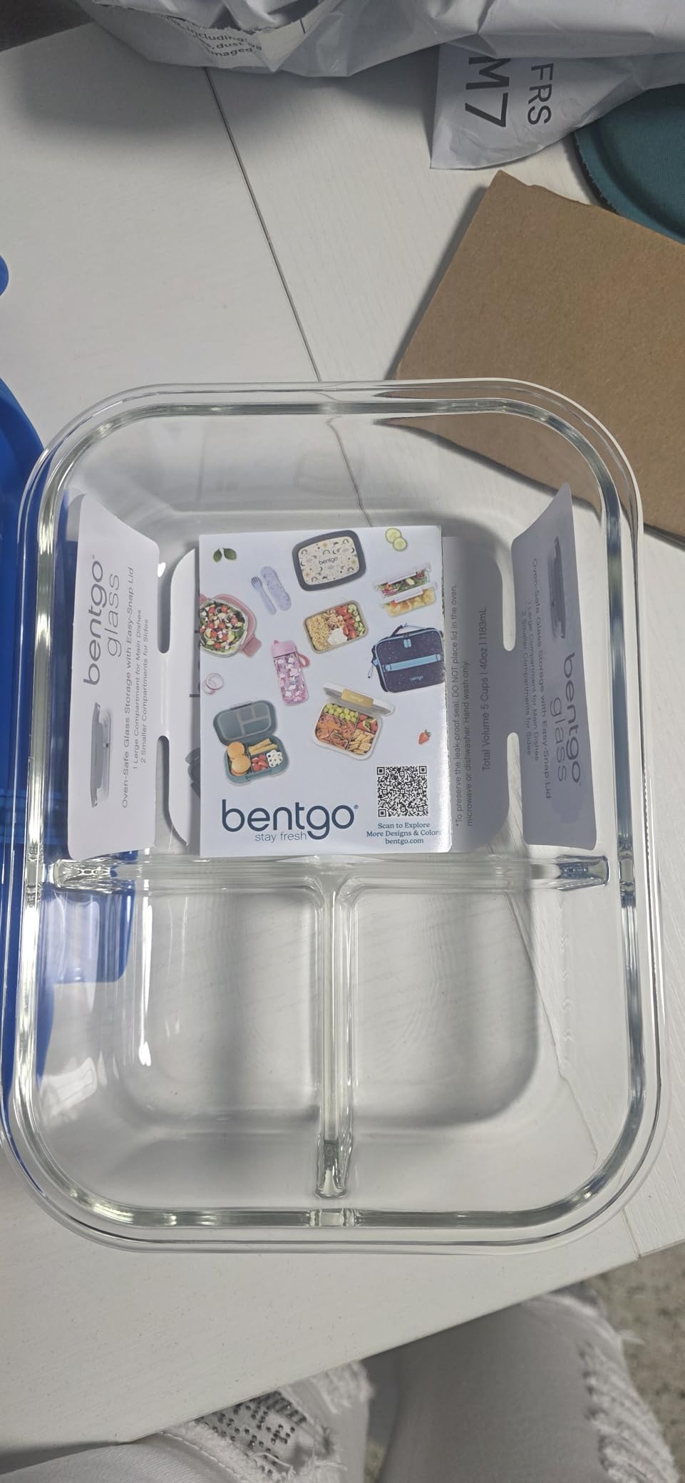 Bentgo Glass Lunch Box - Leak-Proof Bento-Style Food Container with Airtight Lid and Divided 3-Compartment Design - 5 Cup Capacity for Meal Prepping, and Portion-Controlled Meals for Adults (Purple) customer photo 2