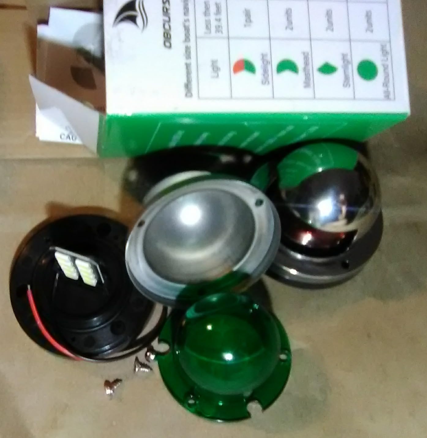 Obcursco Boat Navigation Lights, LED Red and Green Deck Mount Lights for Port, Starboard, Bow and Stern, Ideal for Marine, Skeeter, and Bass Boats customer photo 2