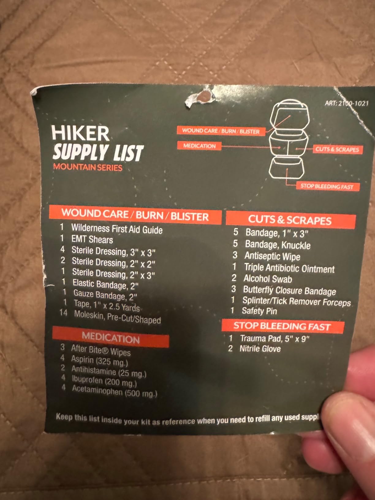 Adventure Medical Kits Mountain Series Medical Kit - Hiker - Emergency Medical First Aid Kit - For 2 People for 2 Days - Comes with a Trauma Pad, Medicine, Guide Book & More customer photo 2