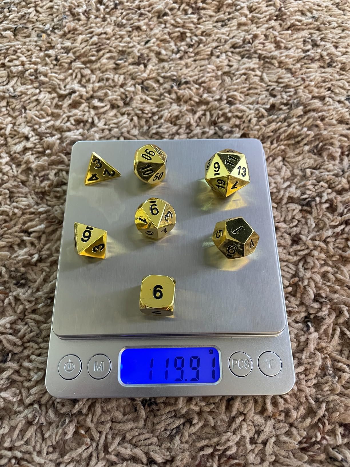 Bescon Antique Copper Solid Metal Polyhedral D&D Dice Set of 7 Old Copper Metal RPG Role Playing Game Dice 7pcs Set customer photo 1