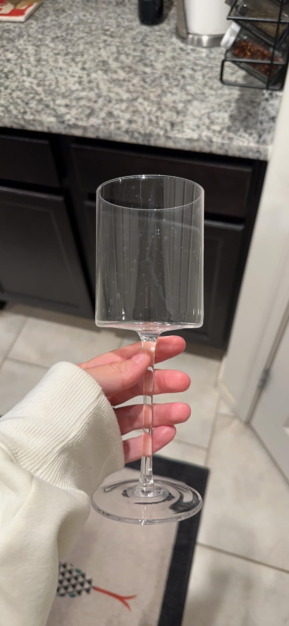 ELIXIR Premium Square White & Red Wine Glasses Set of 4-14oz - Unique Hand Blown Red or White Wine Glass in Gift Packaging - Crystal Vintage Large Glasses with Stem customer photo 2