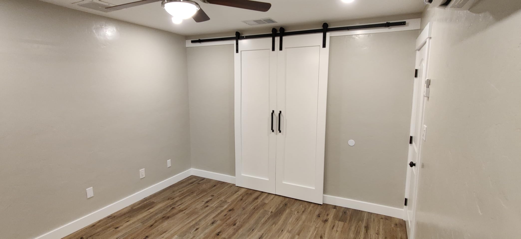 SMARTSTANDARD 10FT Double Barn Door Hardware Kit, Sliding Barn Door Track, Heavy Duty, Smoothly and Quietly-Easy to Install-Includes Step-by-Step Installation Instruction Fit 30