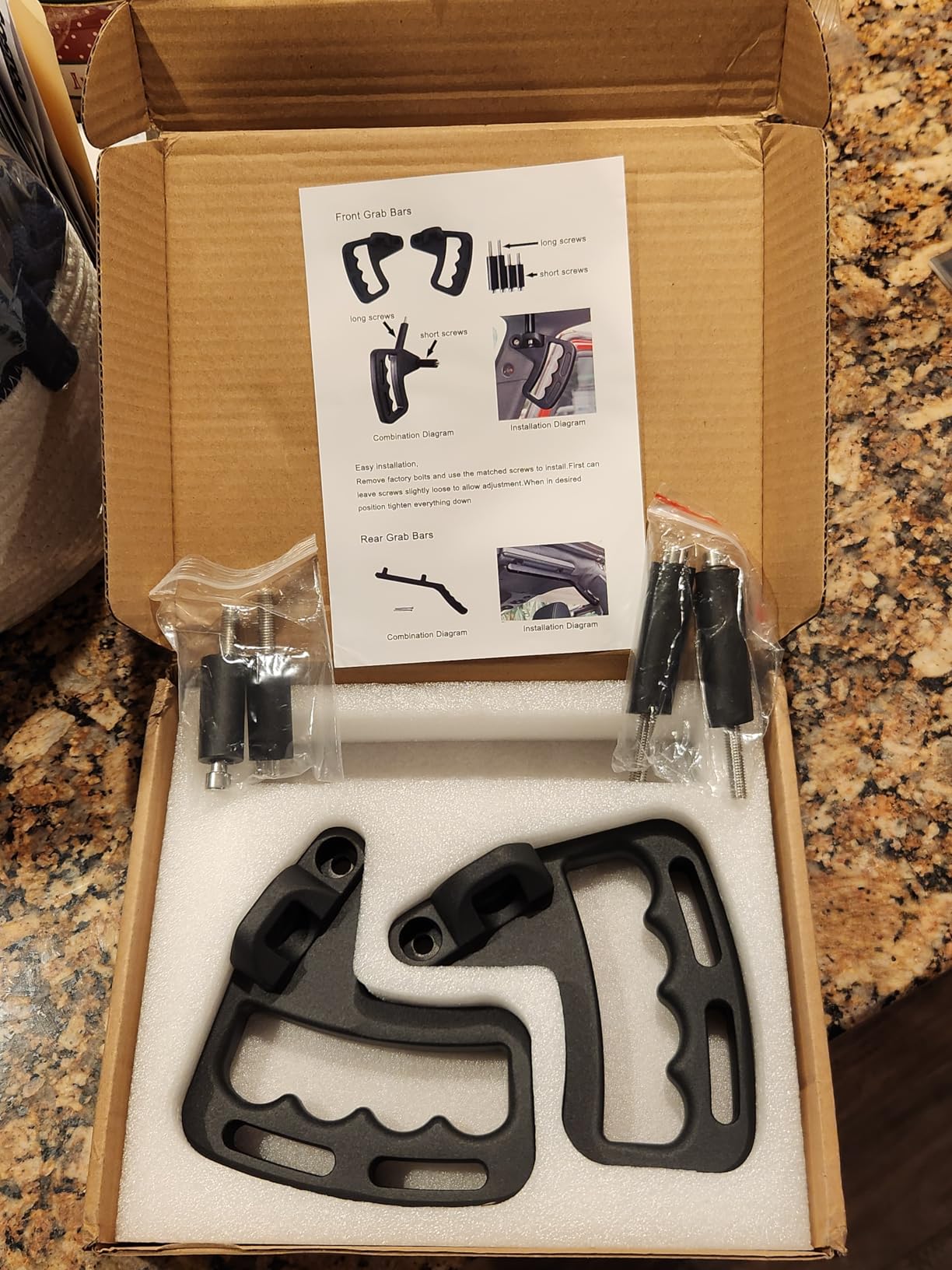 Front Aluminum Grab Handles Grip Handle Grab Bars for Jeep Wrangler JK JKU Sports Sahara Freedom Rubicon X & Unlimited X 2 Door 4 Door 2007-2018 customer photo 2