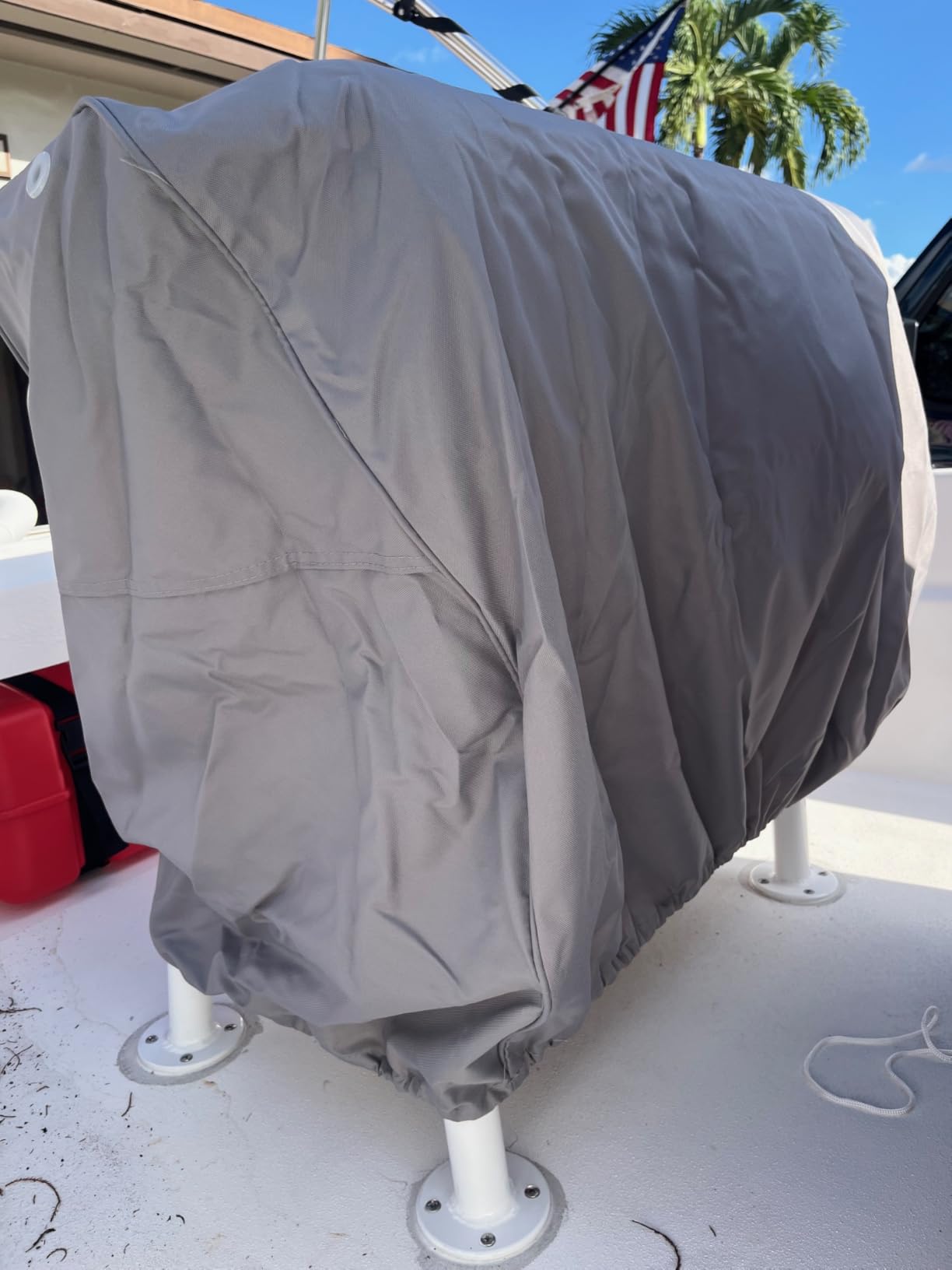 Savvycraft Waterproof Boat Swing Back Seat Cover, Leaning Post, Swingback Cooler Boat Seat Cover 20