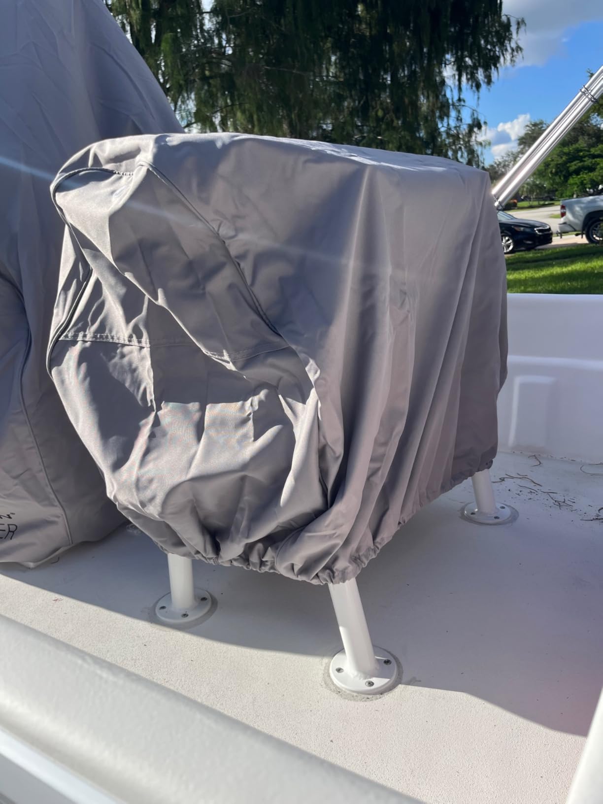 Savvycraft Waterproof Boat Swing Back Seat Cover, Leaning Post, Swingback Cooler Boat Seat Cover 20
