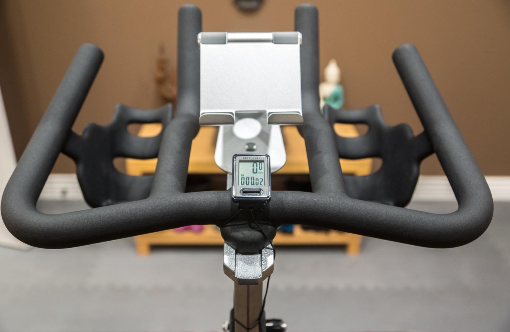 Sunny Health & Fitness Stationary Exercise Bike Machine w/ Adjustable Cushion Seat & Multi-Grip Handlebar customer photo 2