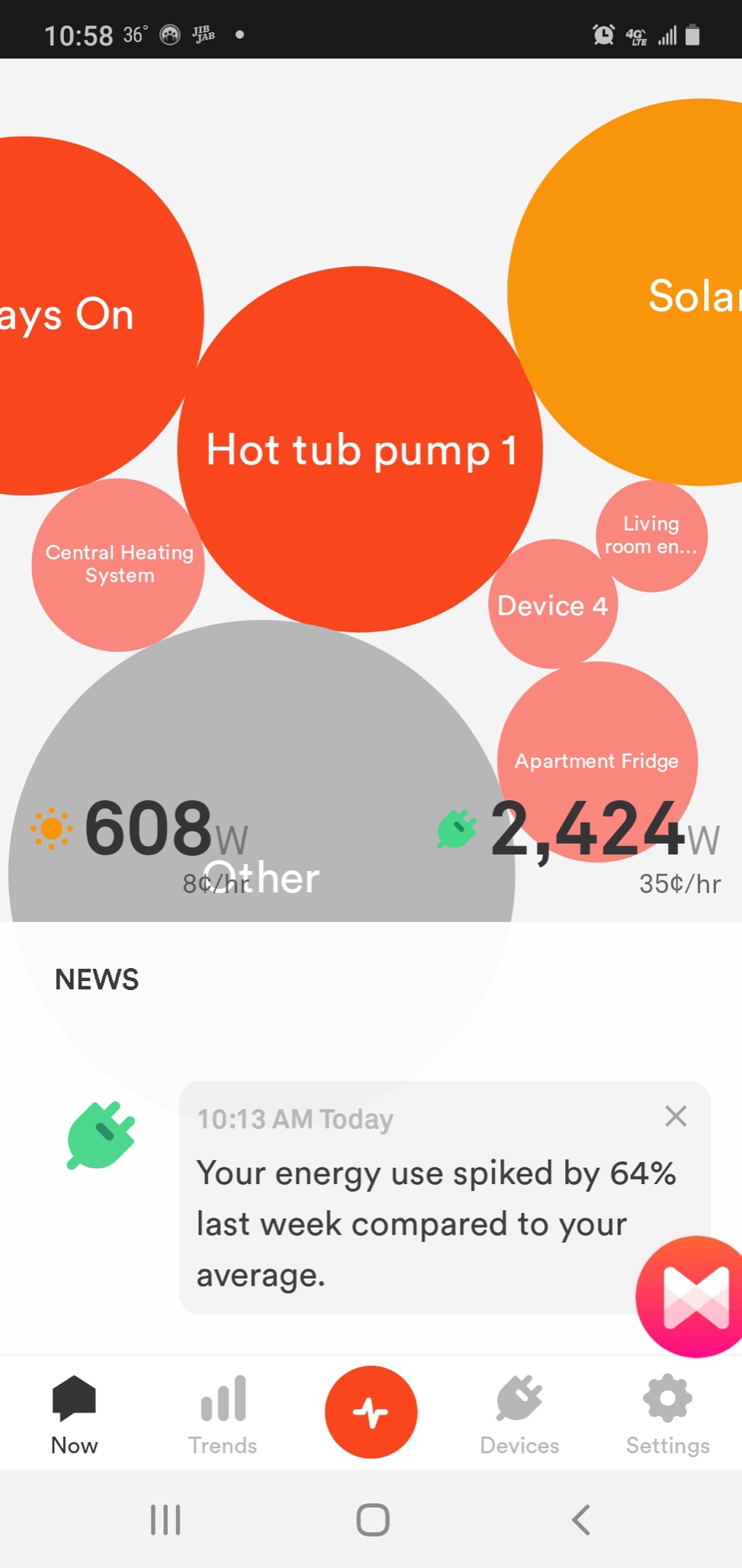 Sense Energy Monitor with Solar - Track Electricity Usage and Solar Production in Real Time customer photo 1