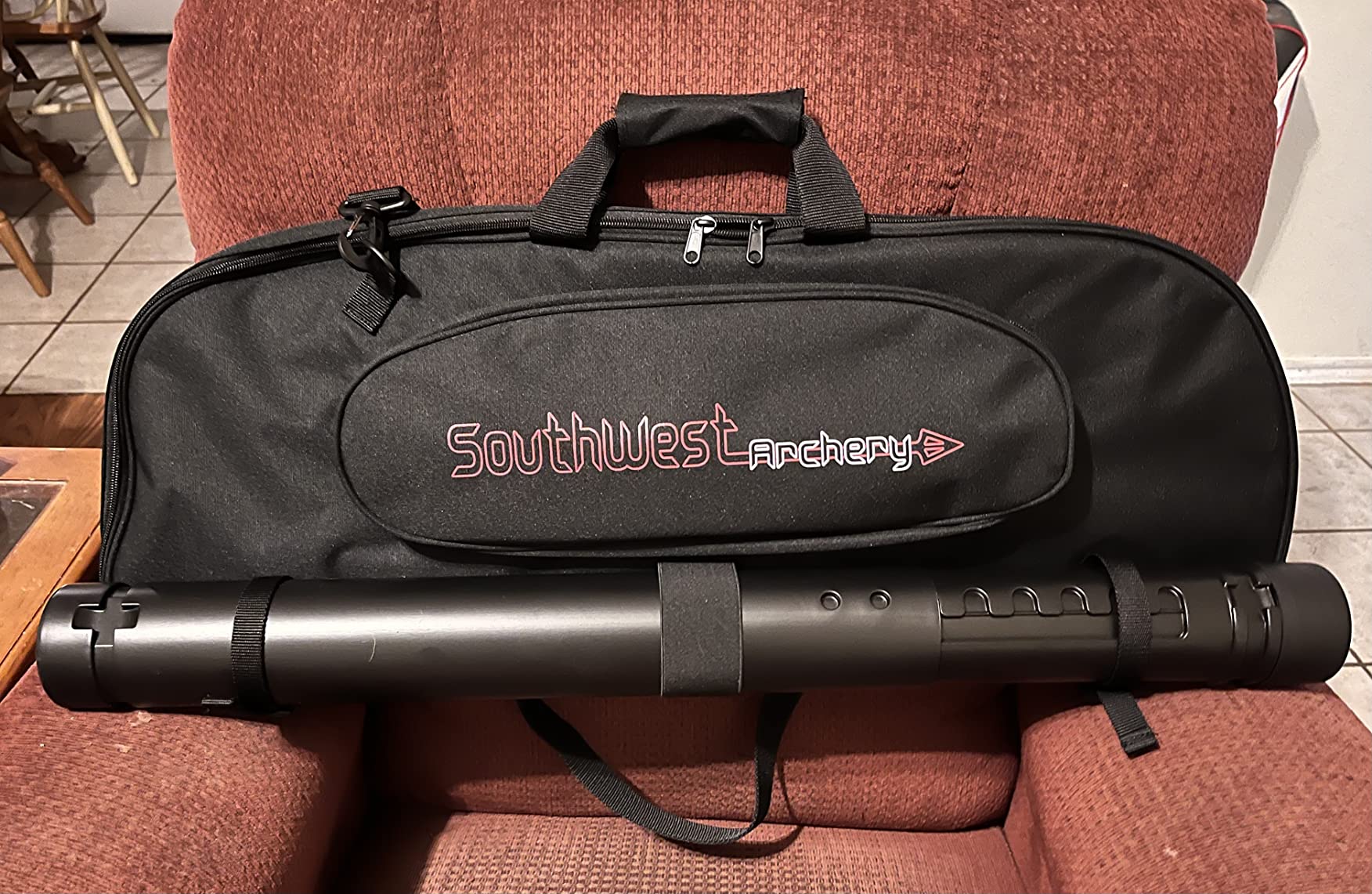 Southwest Archery Universal Takedown Recurve Bow Case | Fully padded foam case includes adjustable Arrow Tube and Large Outside Pocket for Accessories - Perfect for travel customer photo 1