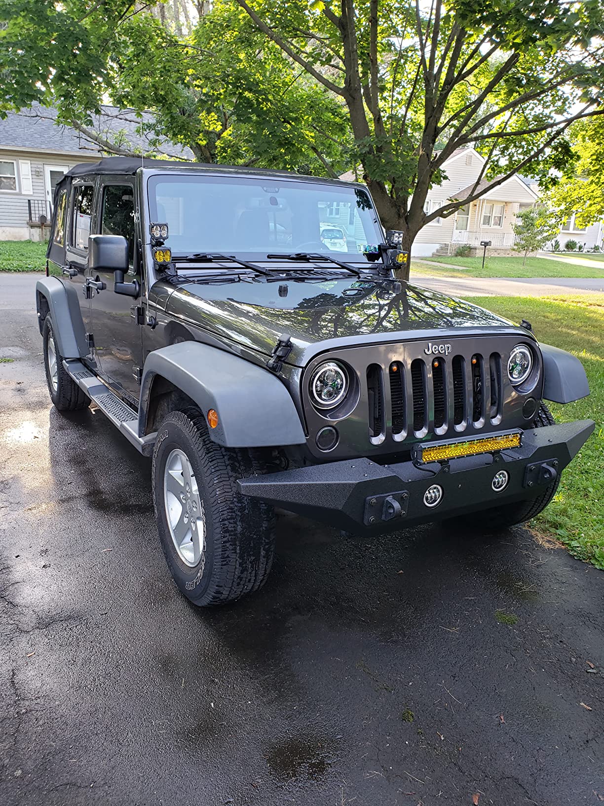 Rugged Ridge Spartan Bumper, Front Full-Width w/ Standard Ends for Jeep Wrangler JK 2007-2018 customer photo 2