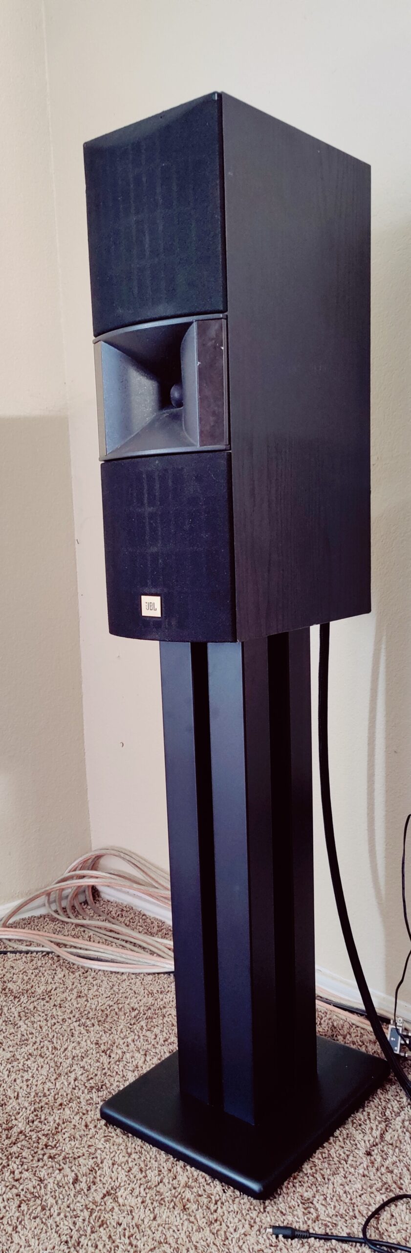Monolith 24 Inch Speaker Stand (Each) - Supports 75 lbs, Adjustable Spikes, Compatible With Bose, Polk, Sony, Yamaha, Pioneer and others, Black customer photo 2