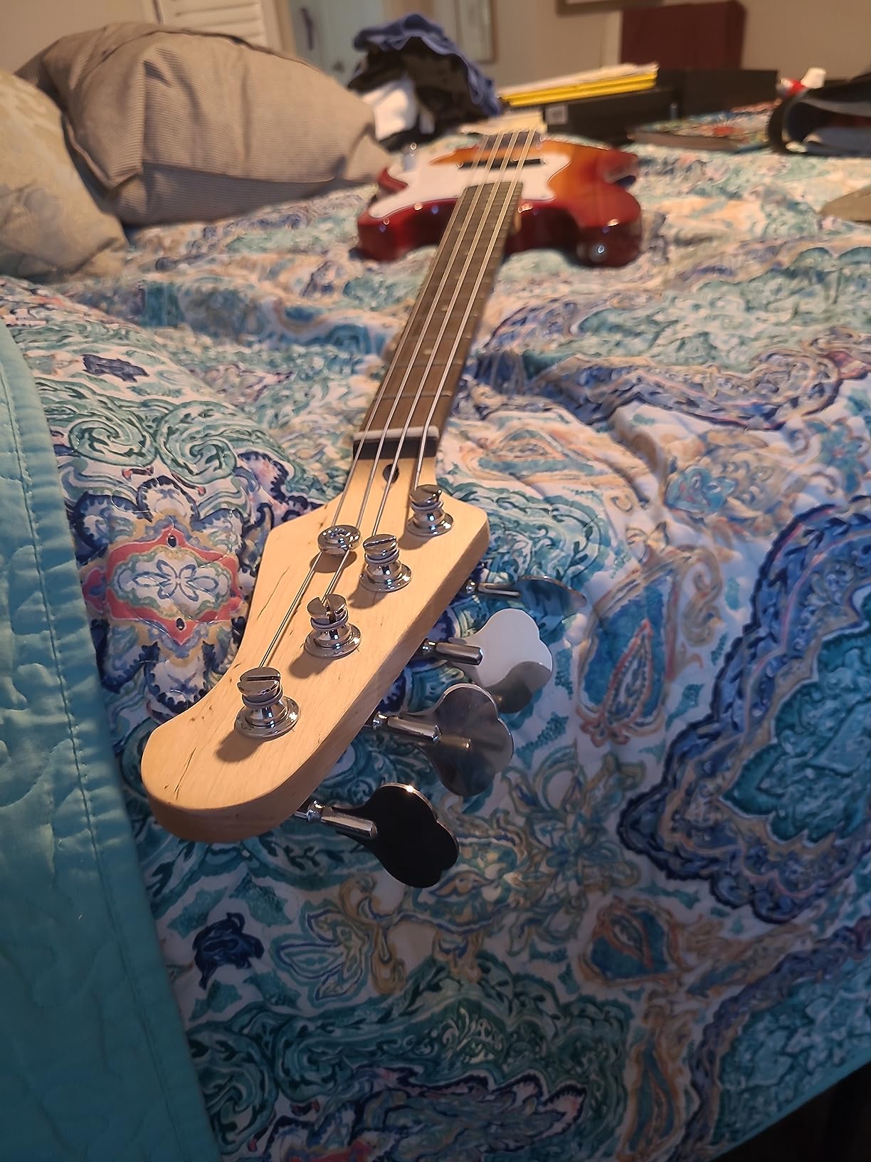 Costzon Full Size Electric 4 String Bass Guitar for Beginner Starter Complete Kit, Rose Fingerboard and Bridge, w/Two Pickups and Two Tone Control, Guitar Bag, Strap, Guitar Pick, Amp Cord (Blue Bass) customer photo 2