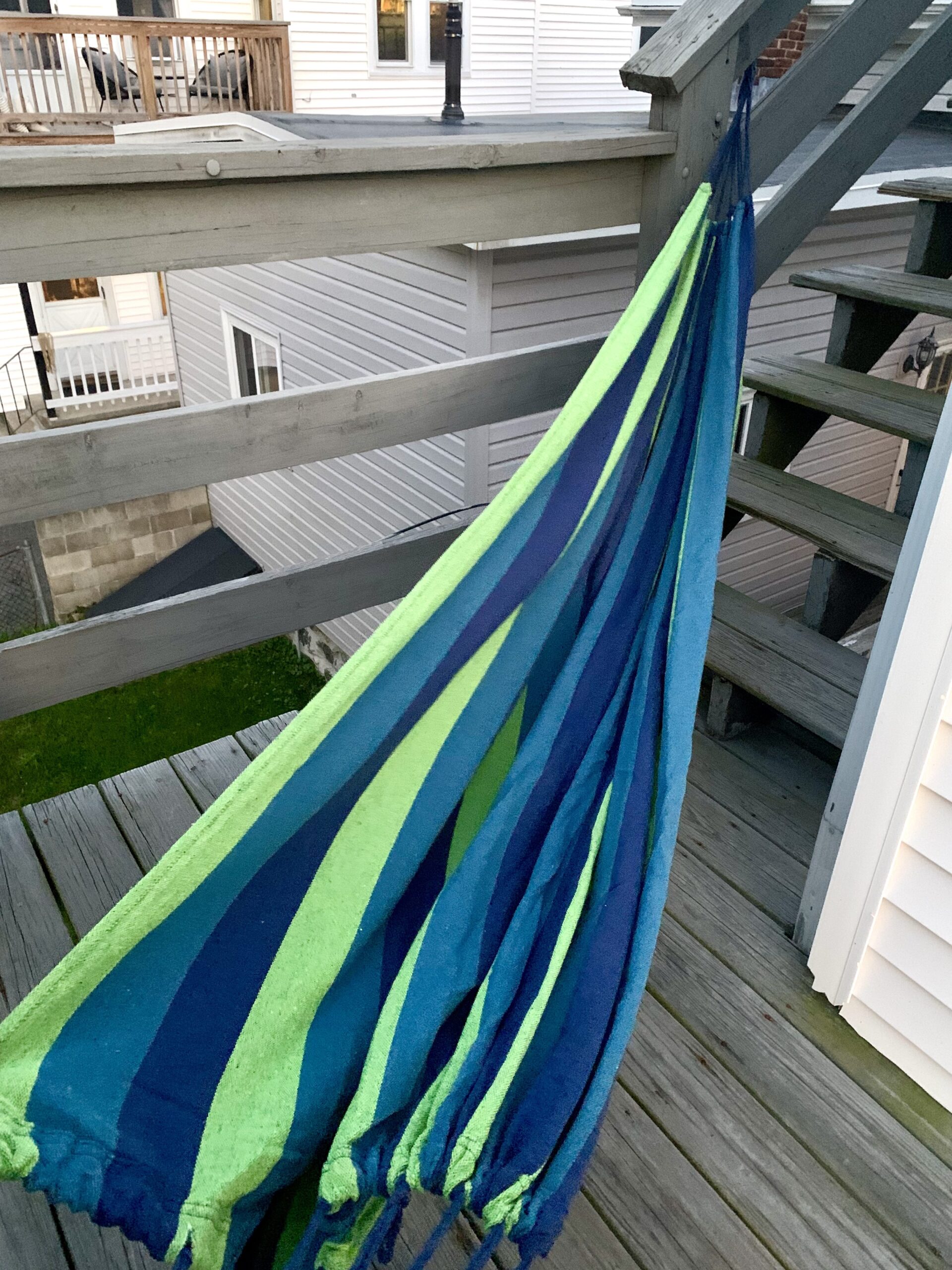 ANYOO Cotton Hammock Portable Camping Hammocks for Hanging Sturdy Garden Comfortable Fabric Hammock with Tree Straps Up to 660lbs with Travel Bag for Camping Outdoor/Indoor Patio Backyard customer photo 2