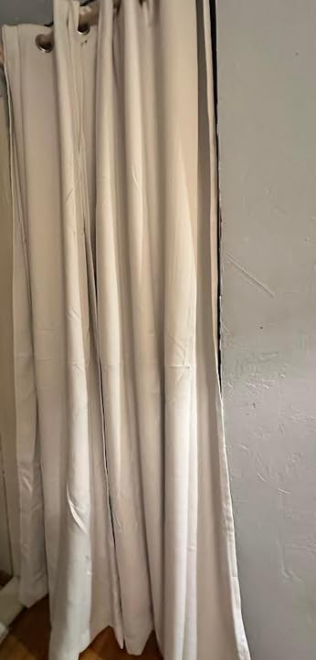 NICETOWN White 100% Blackout Curtains 84 inch Long for Bedroom 2 Pieces | Thermal Insulated, Noise Reducing, Heat Blocking, Cold & Full Light Blocking Grommet Window Drapes for Living Room & Nursery customer photo 1