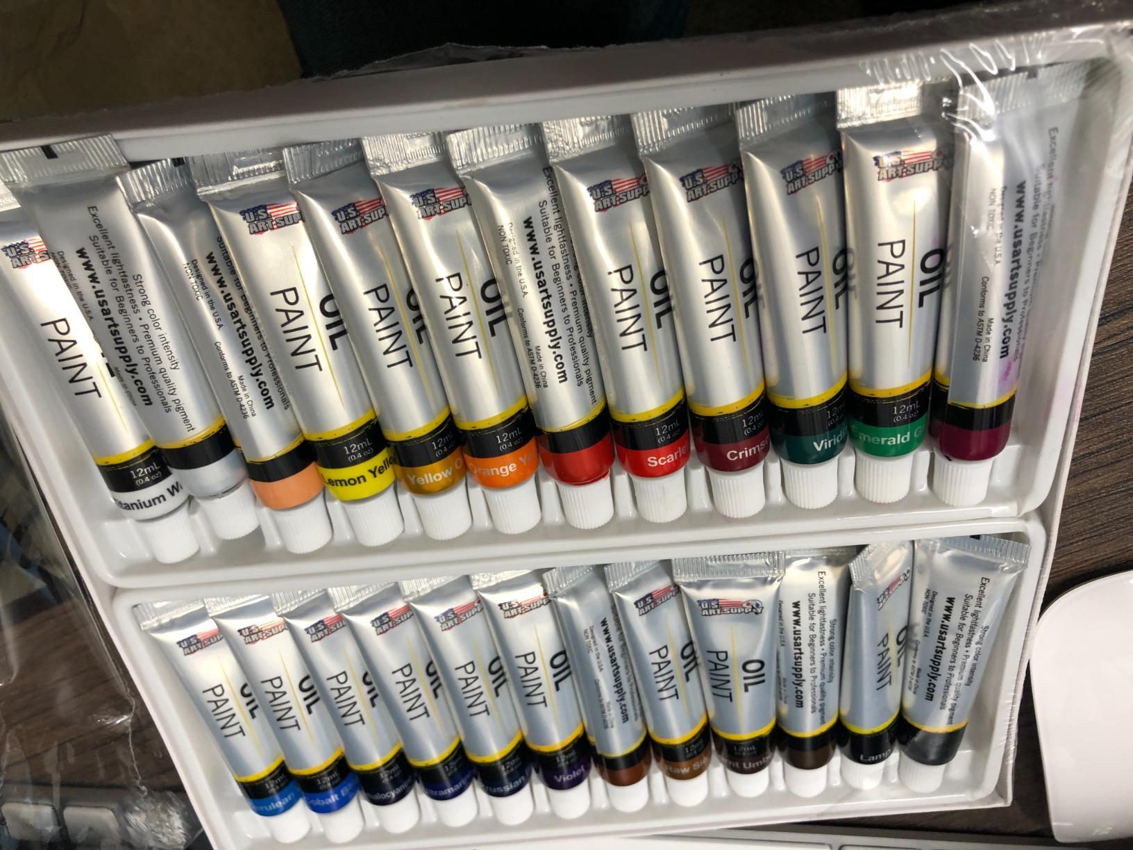 U.S. Art Supply Professional Oil Paint Set - 36 Vibrant Colors in 18ml Tubes for Canvas, Wood & Art Surfaces - Oil Based Paint for Artists, Adults & Students customer photo 2