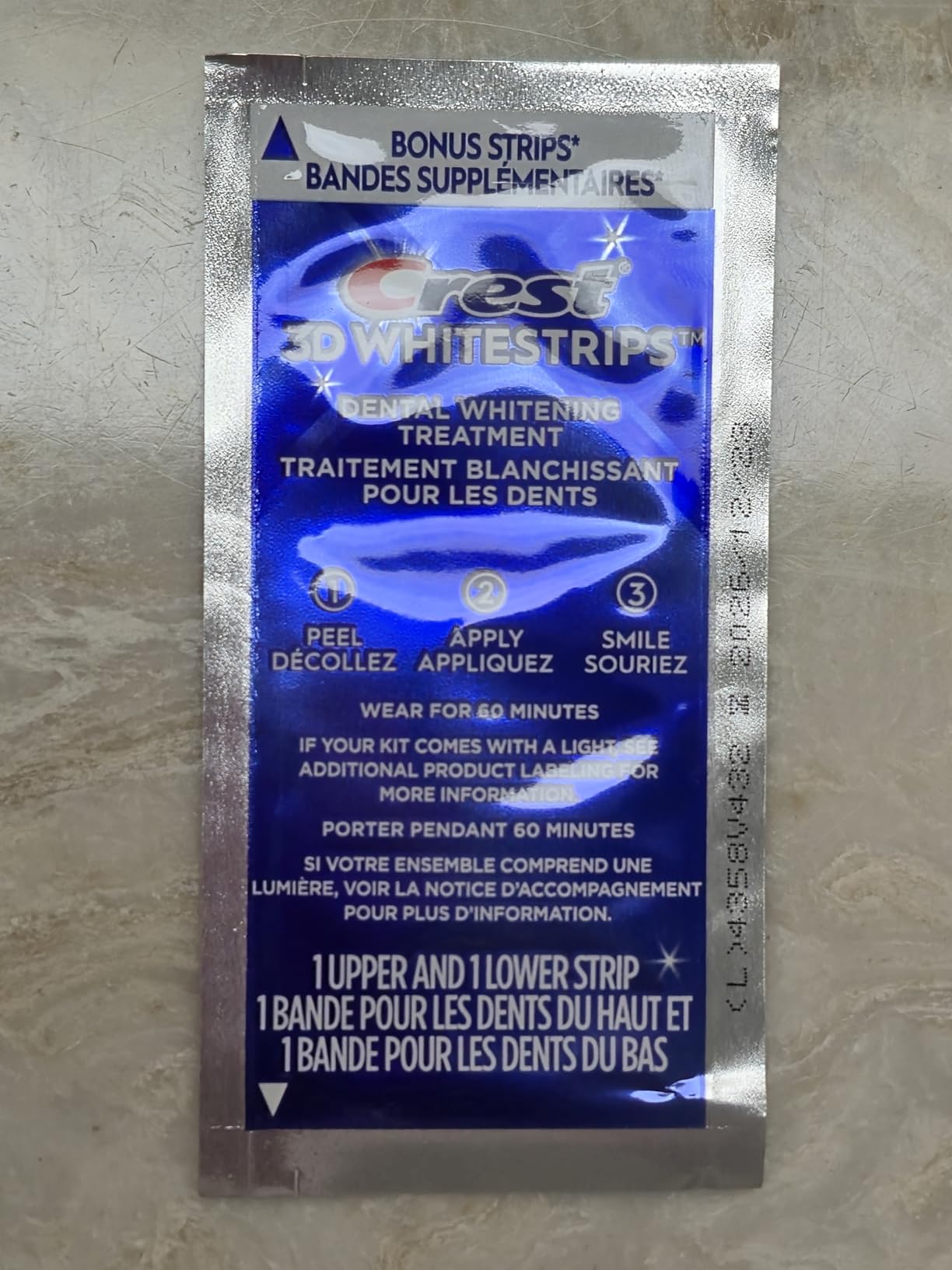 Crest 3D Whitestrips Vivid Plus, Teeth Whitening Strip Kit, 10 Treatments + 2 Bonus Treatments (Each with 1 Upper/1 Lower Strip), 24 Strips, 8 Levels Whiter, Teeth Whitening Kit customer photo 2