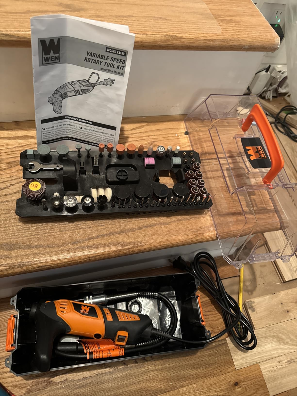 WEN 23190 1.3-Amp Variable Speed Steady-Grip Rotary Tool with 190-Piece Accessory Kit, Flex Shaft customer photo 1