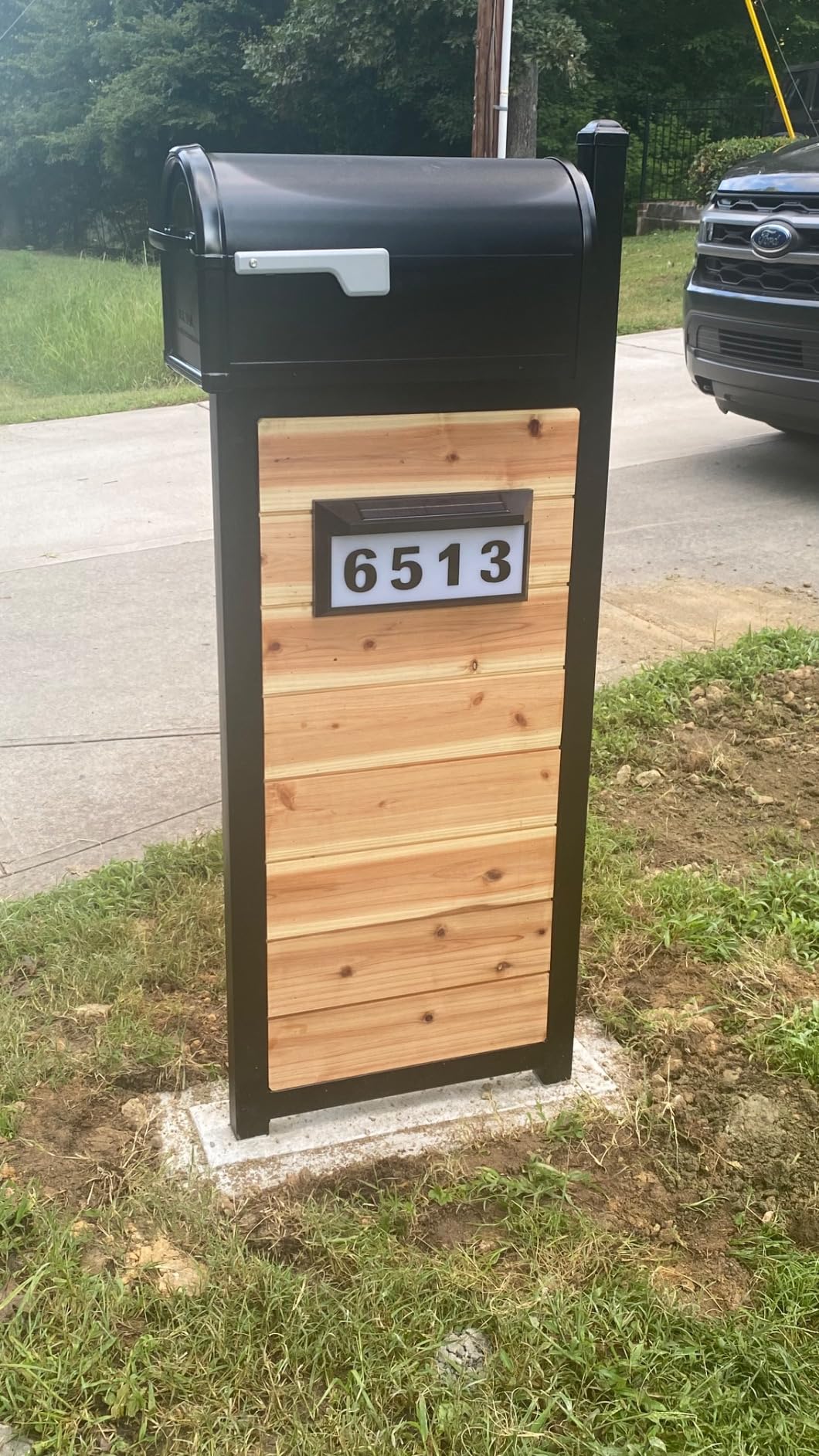 Architectural Mailboxes Hillsborough Heavy duty Decorative Steel Metal Post Mounted Mail Box for outside, Copper, Large Curbside Mailbox with Magnetic Latch customer photo 1