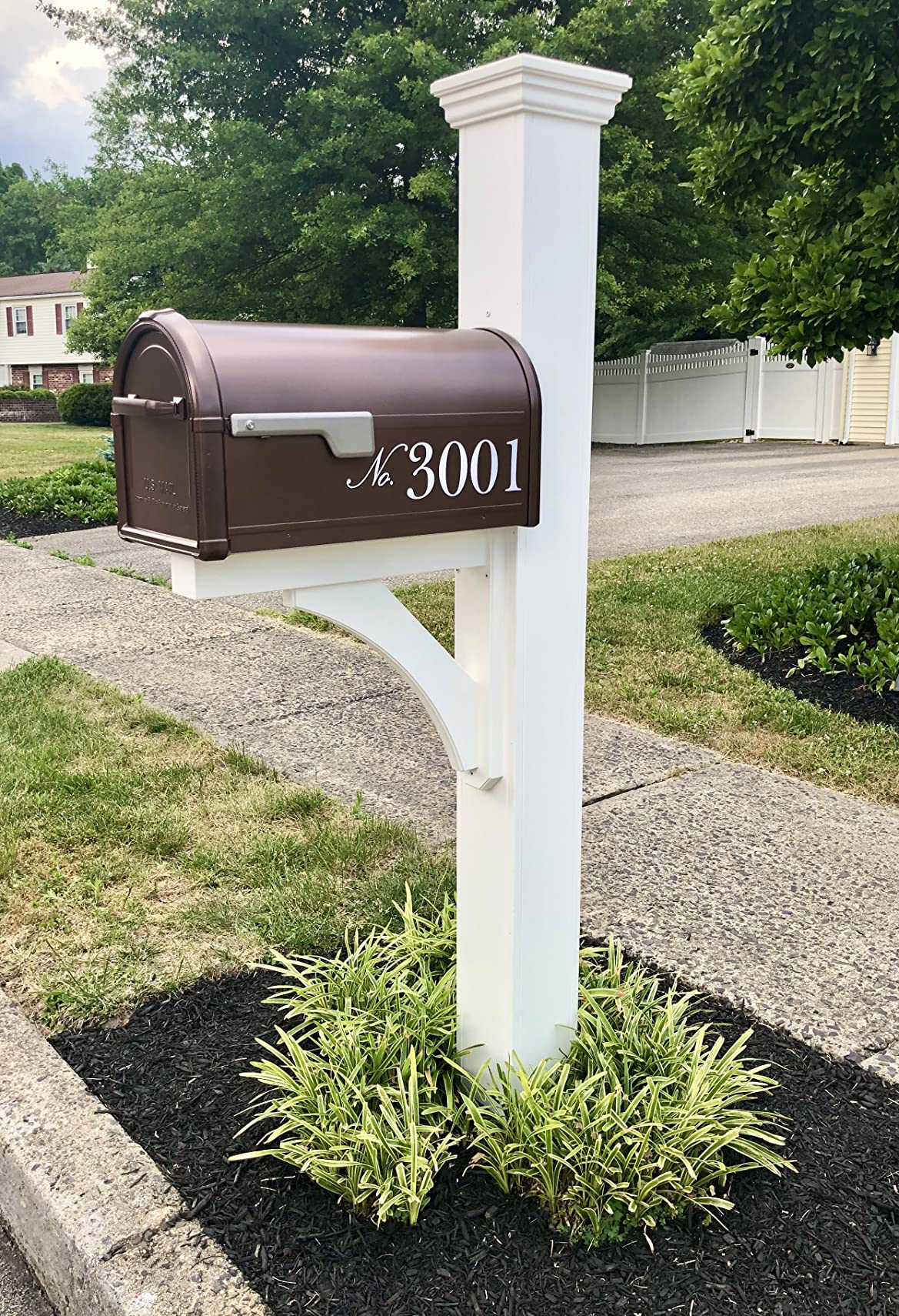 Architectural Mailboxes Hillsborough Heavy duty Decorative Steel Metal Post Mounted Mail Box for outside, Copper, Large Curbside Mailbox with Magnetic Latch customer photo 2