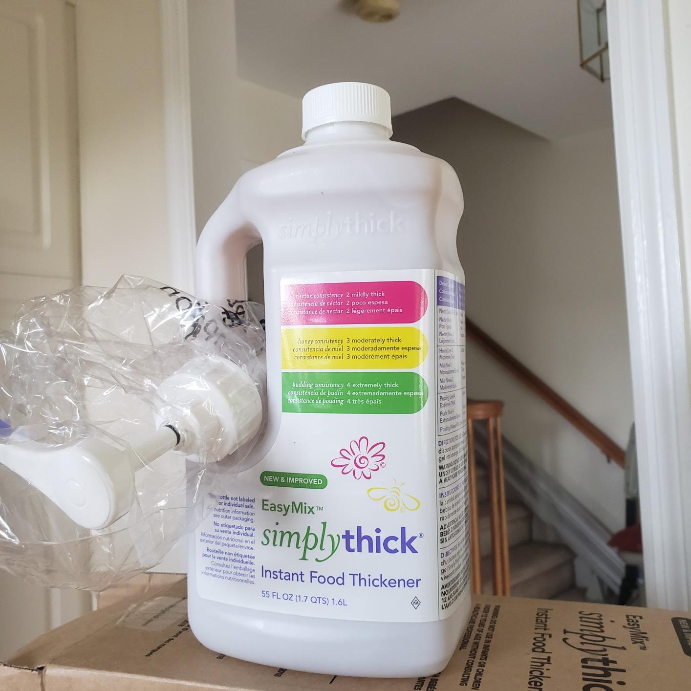 SimplyThick EasyMix | 302 Servings | Gel Thickener for those with Dysphagia & Swallowing Disorders | Won't Alter The Taste of Liquid | Easy to Prepare | Large 55 Fl Oz Bottle with Pump customer photo 2