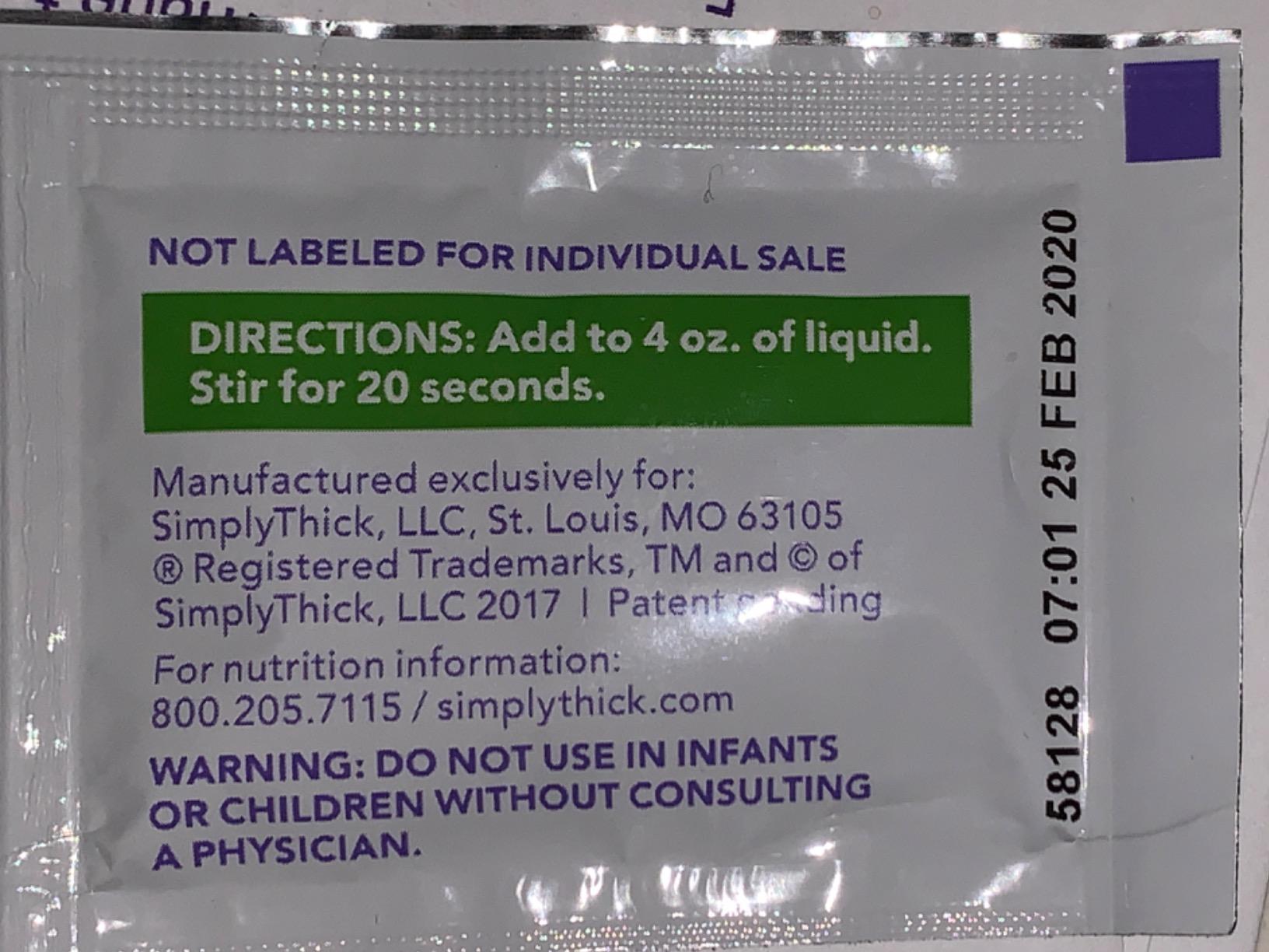 SimplyThick EasyMix | 200 Count of 6g Individual Packets | Gel Thickener for those with Dysphagia & Swallowing Disorders | Creates An IDDSI Level 2 - Mildly Thick (Nectar Consistency) customer photo 2