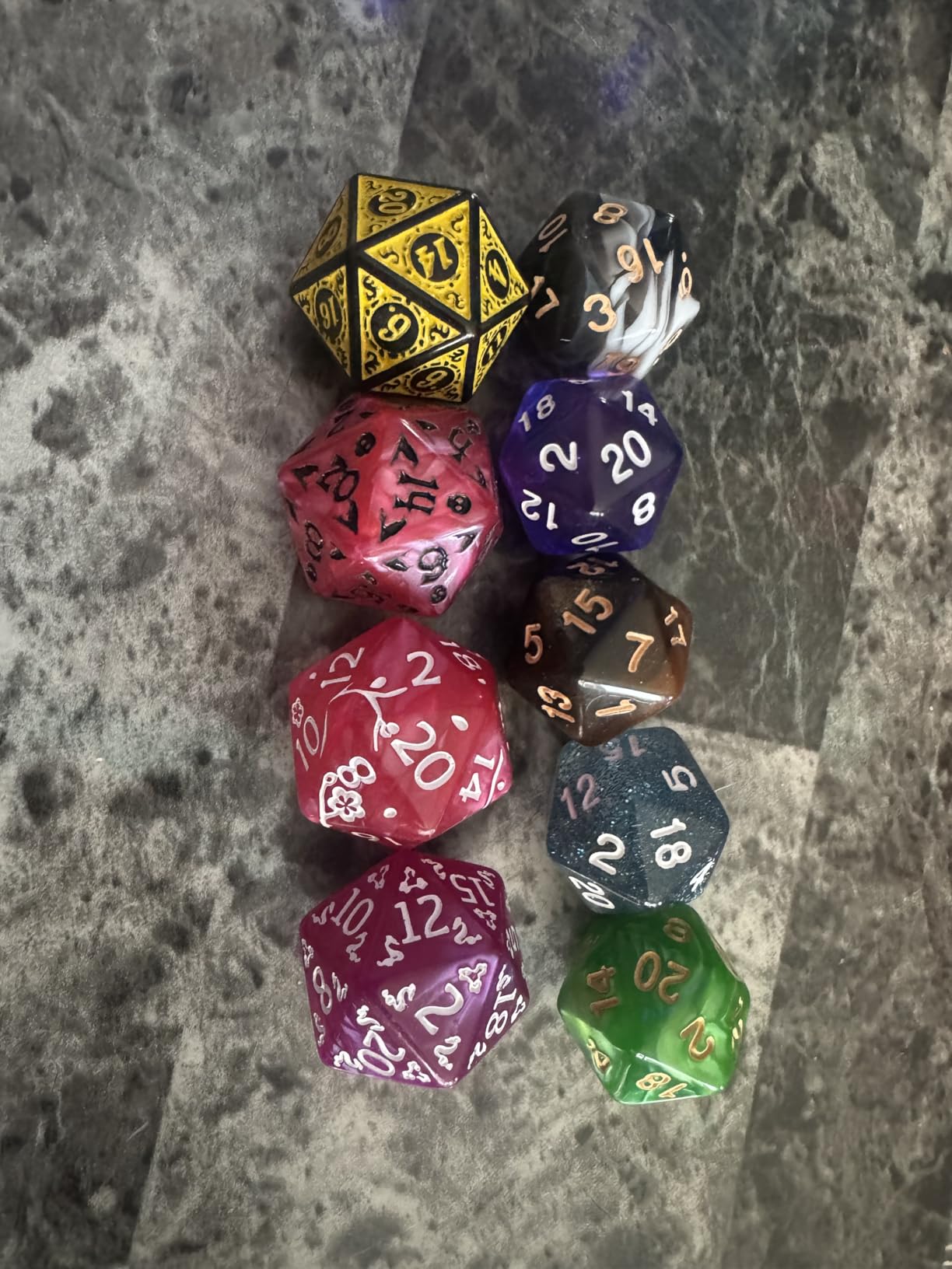 CiaraQ Polyhedral Dice Set - DND Role Playing Dice for Dungeons and Dragons RPG Table Games, Double-Color, 35pcs customer photo 1