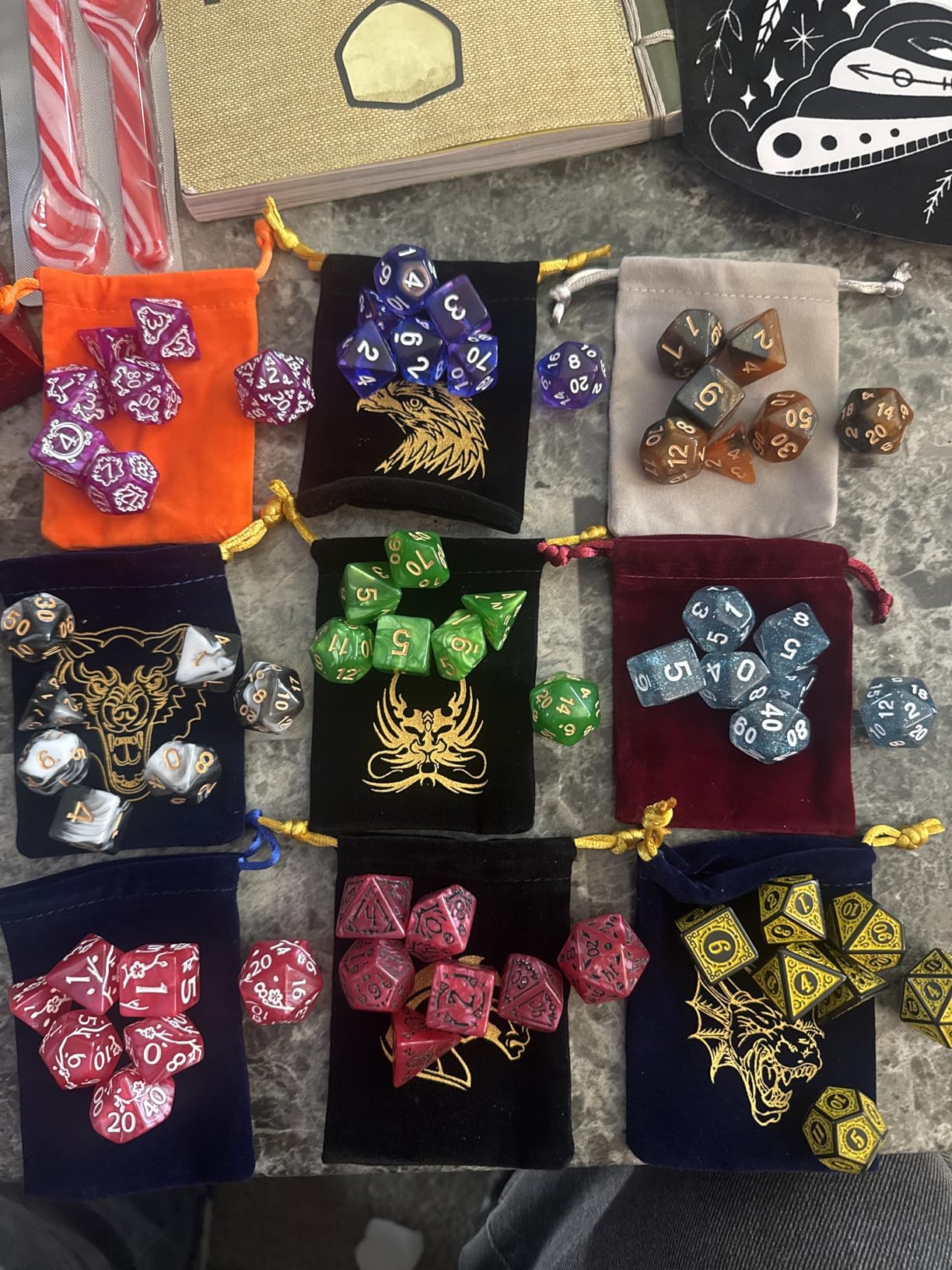 CiaraQ Polyhedral Dice Set - DND Role Playing Dice for Dungeons and Dragons RPG Table Games, Double-Color, 35pcs customer photo 2