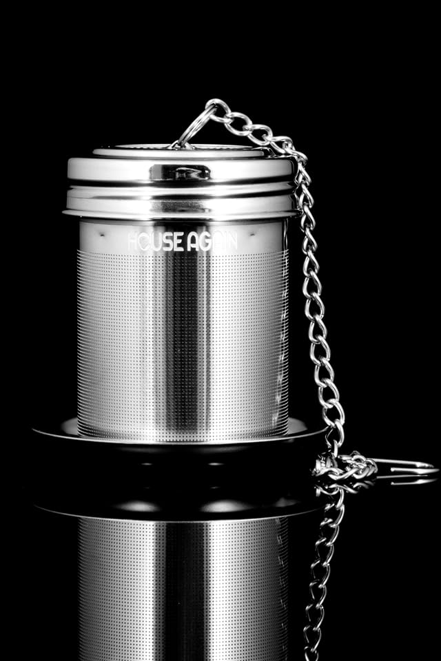 House Again 2 Pack Tea Infuser, Extra Fine Mesh Tea Infusers for Loose Tea, 18/8 Stainless Steel Tea Strainer with Extended Chain Hook customer photo 1