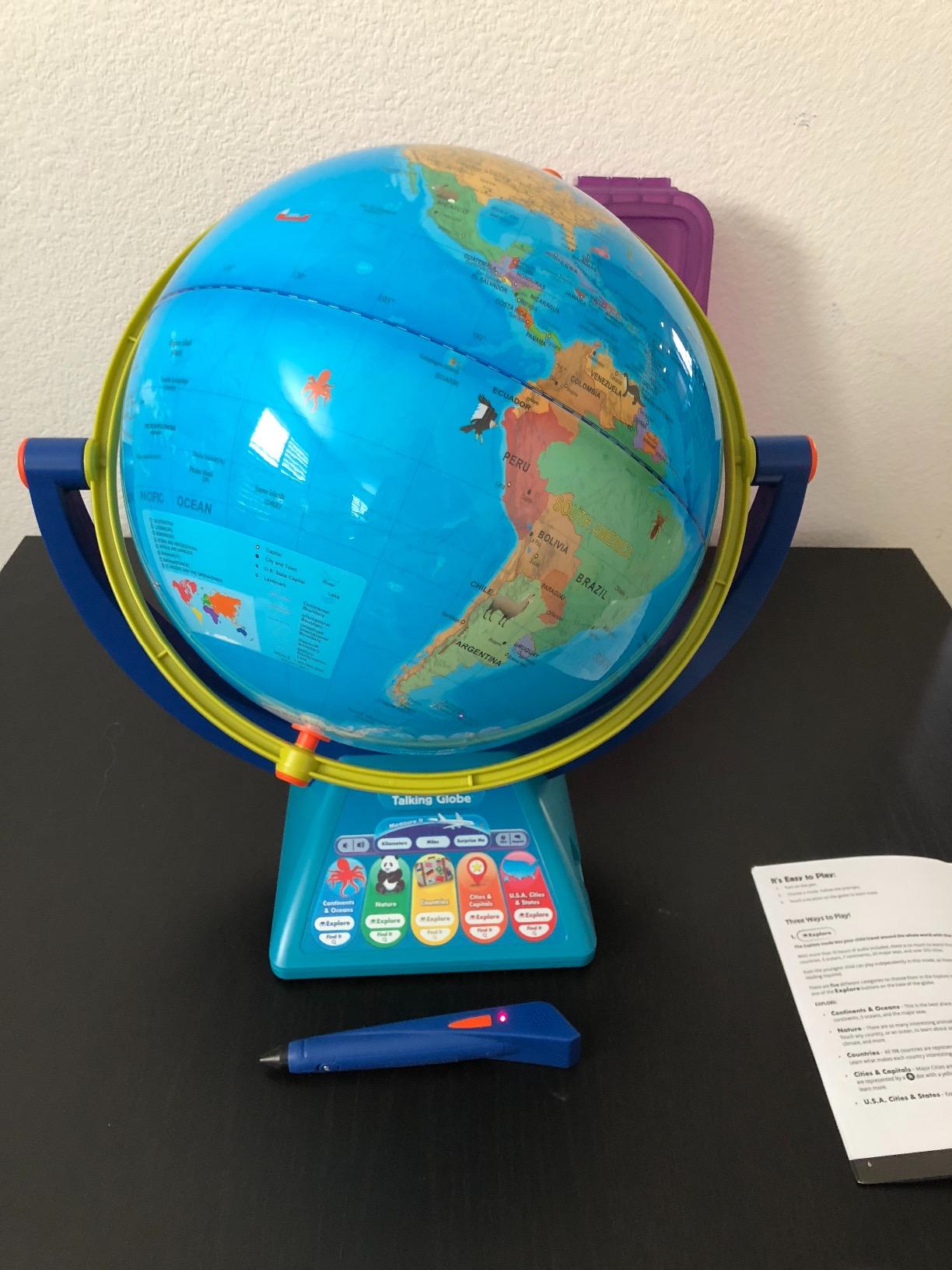 Educational Insights GeoSafari Jr. Talking Globe Featuring Bindi Irwin - Interactive Globe for Children, World Map for Kids, Classroom Geography Resources & Gifts for Boys and Girls Ages 4+ customer photo 1