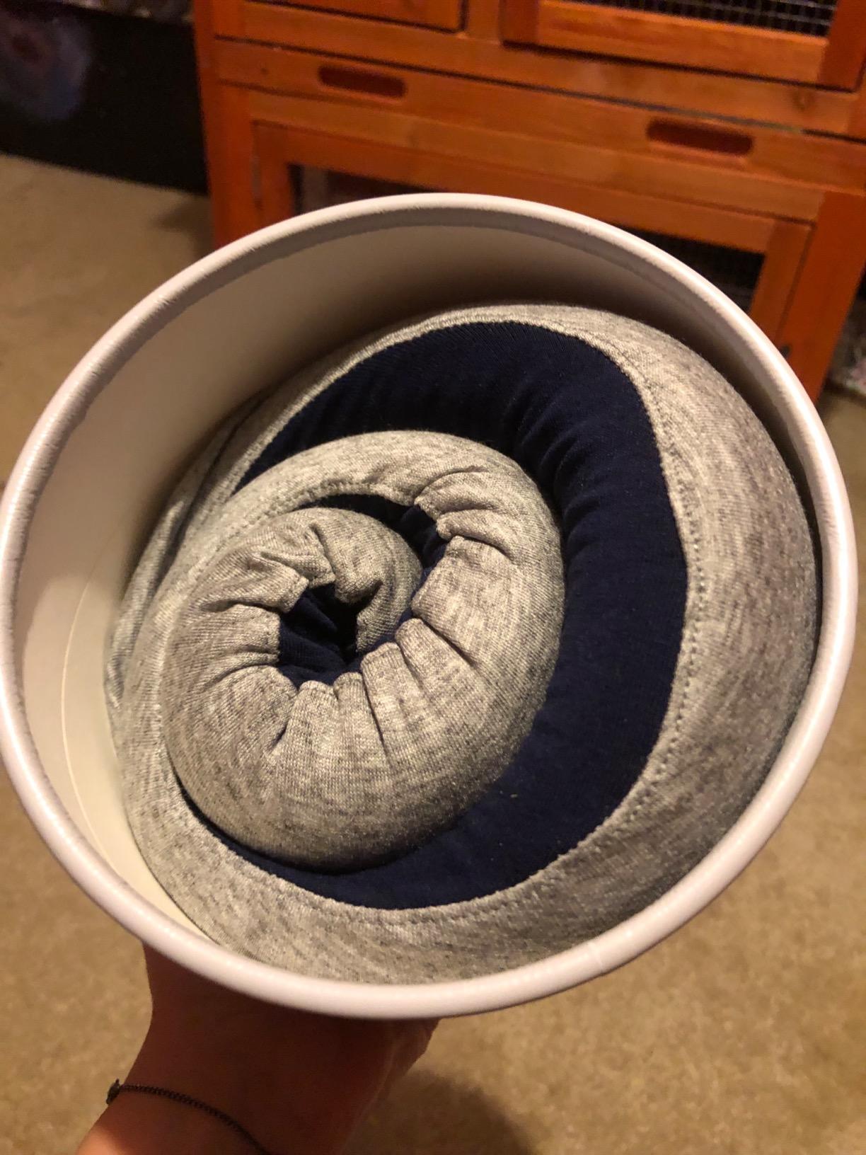Ostrichpillow Go Neck Pillow - Premium Memory Foam Travel Pillow, 360 Ergonomic Design, Travel Bag Included (Go - Mink) customer photo 2