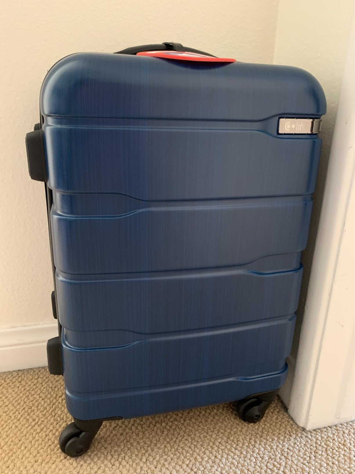 Coolife Luggage Set 3 Piece Hardside PC+ABS Suitcase with TSA Lock, Expandable Large Checked Luggage, Lightweight Rolling Carry On with Spinner Wheels(20/24/28 Inch, Caribbean Blue) customer photo 2