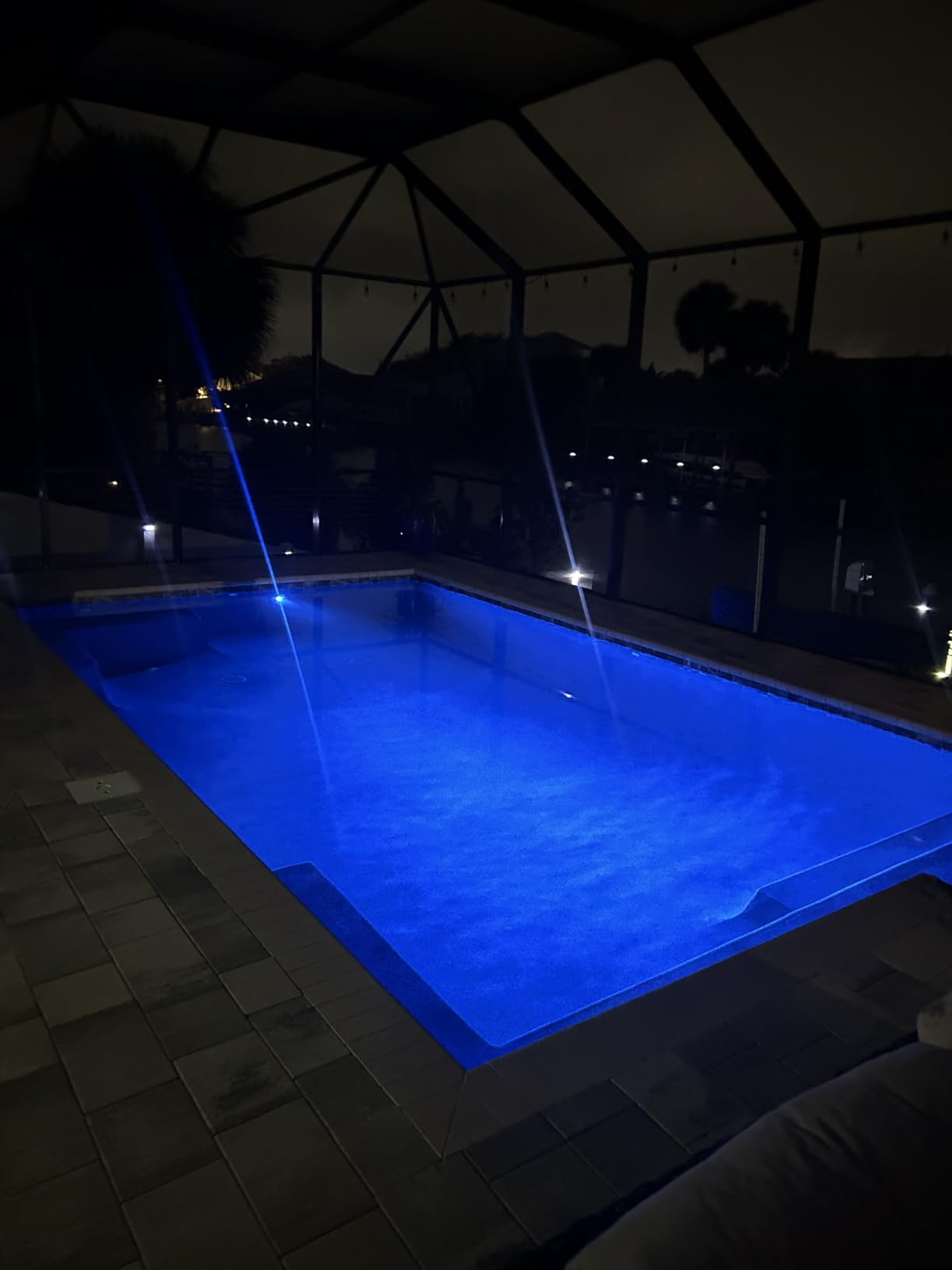 LED Underwater Pool Lights, 3W 12V-24V DC, IP68 Waterproof, Stainless Steel Aluminum, lamp for Inground Swimming Pools Ponds Fountains Steps (Blue) customer photo 1
