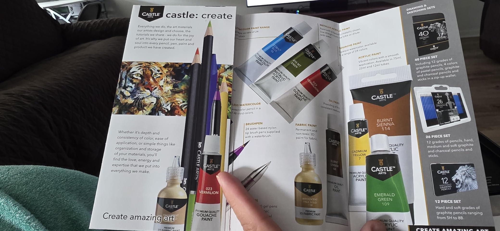 Castle Art Supplies Colored Pencils Set | 120 Premium Soft Core Coloring Pencils for Adults | Organized in Presentation Tin Case customer photo 2