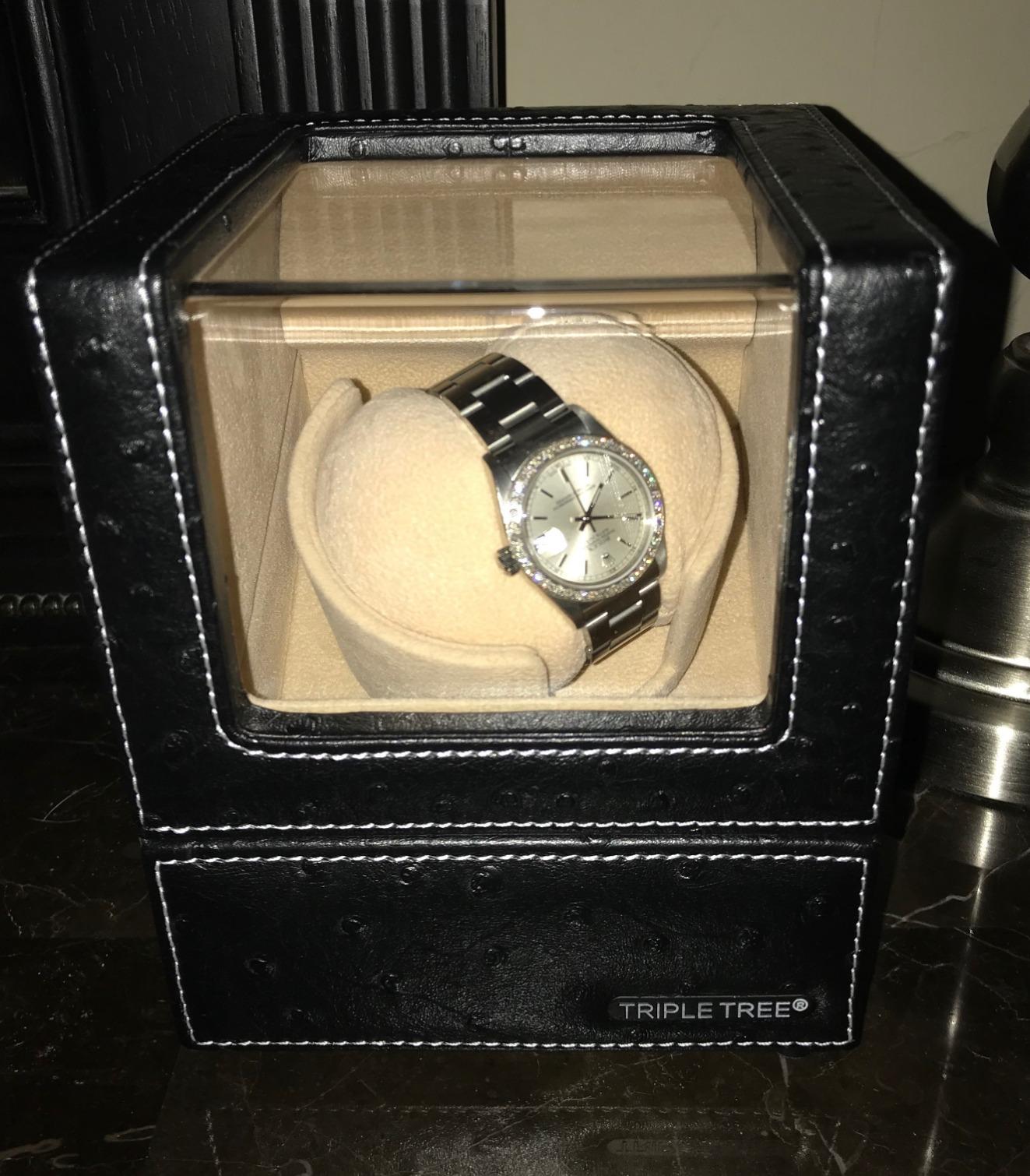 Single Watch Winder for Automatic Watches, with Super Quiet Japanese Motor, 4 Rotation Mode Setting, Flexible Plush Pillow Fit Lady and Man Watches customer photo 2