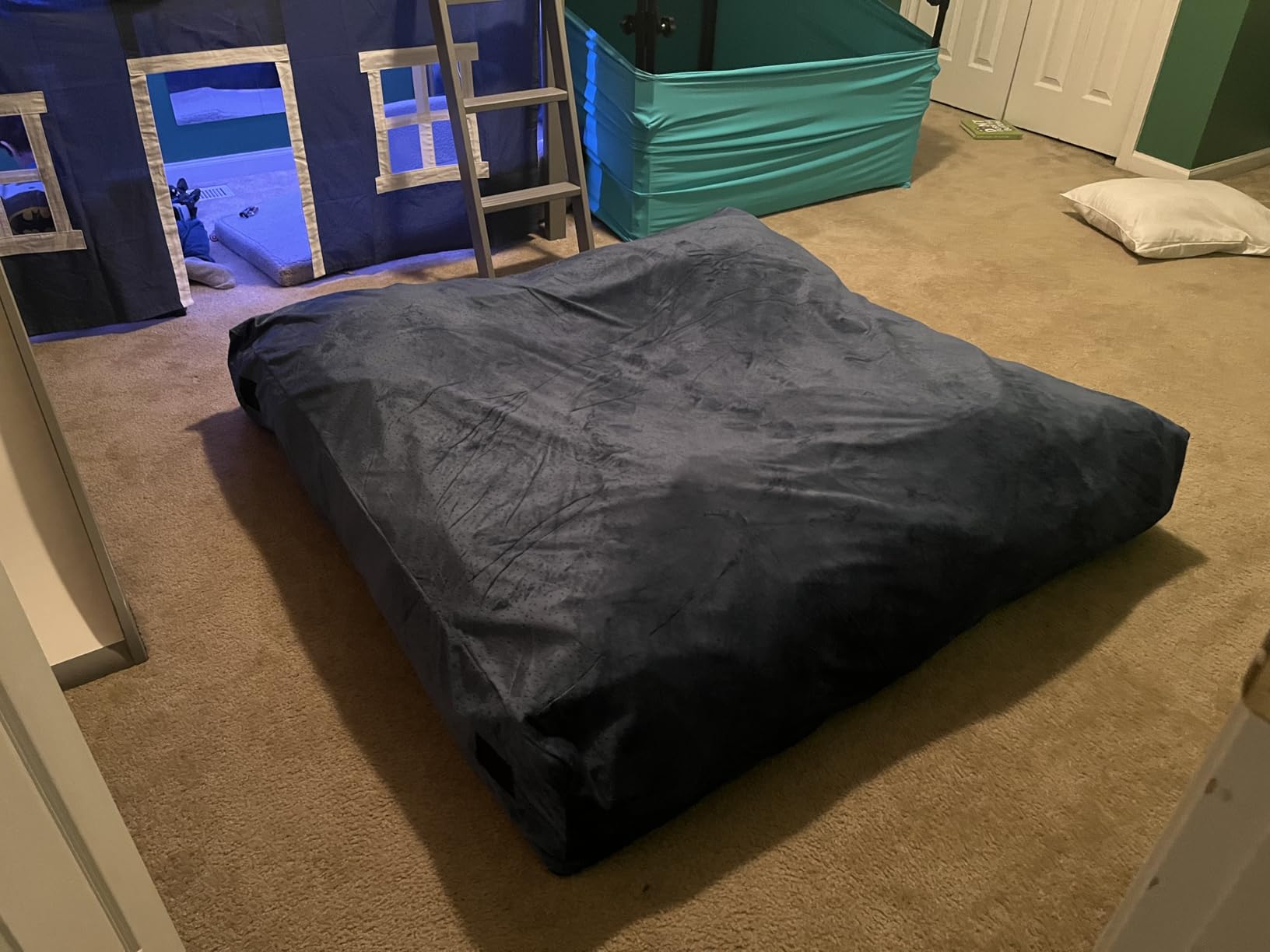 Milliard Crash Pad Sensory Pad with Foam Blocks for Kids and Adults with Washable Cover (5 feet x 5 feet) (Blue) customer photo 2