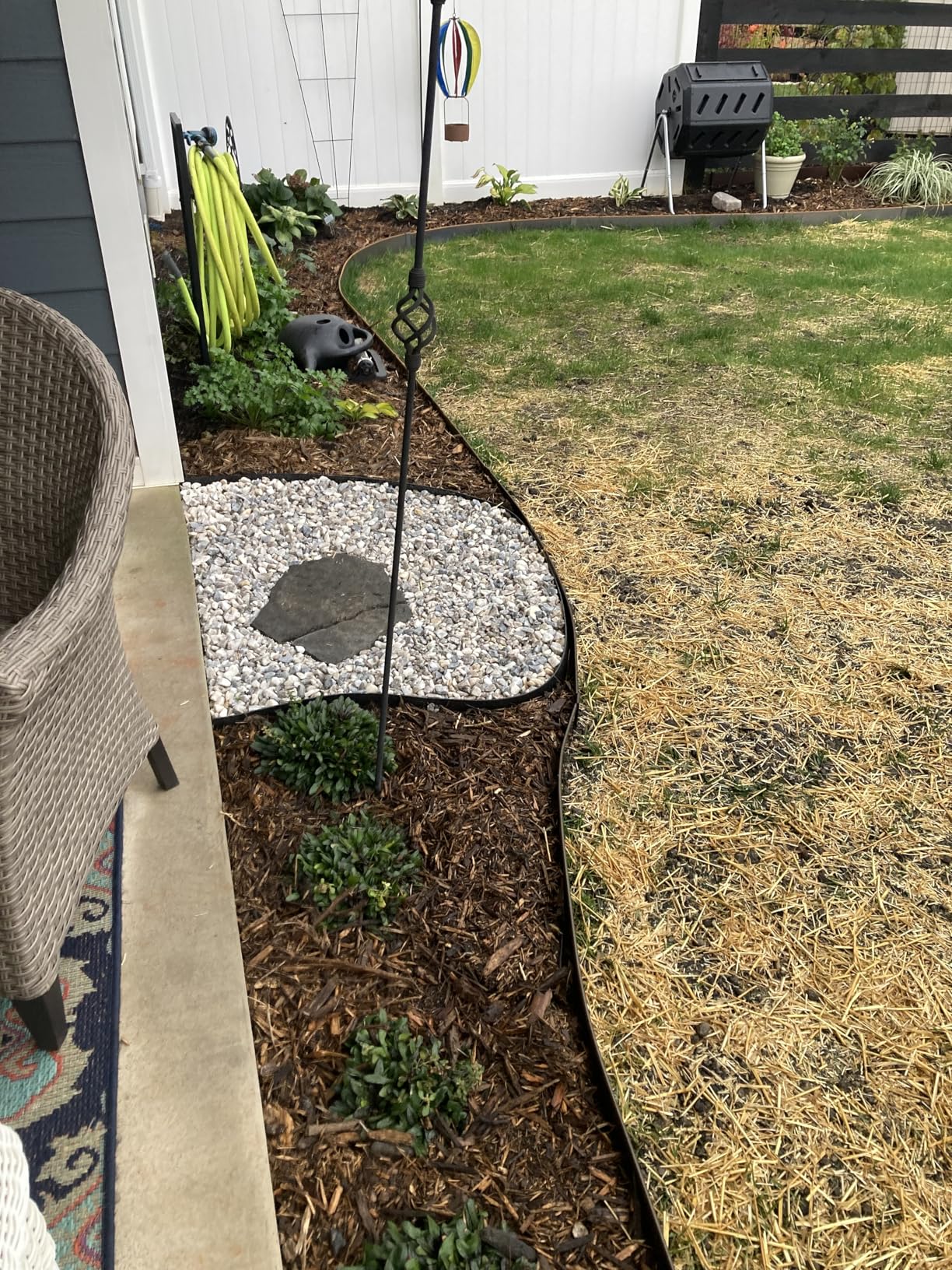 Edge Right - Hammer-in Landscape Edging - 48-inch Strips - 8-inch Depth 1/4-inch Rounded top COR-Ten Steel (5 Pack) customer photo 2