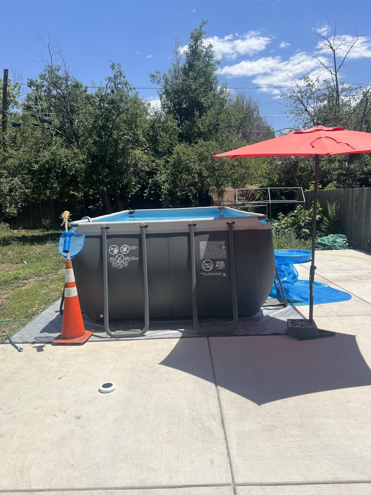 INTEX Ultra XTR 18 ft x 9 ft 52 in Above Ground Pool Set, Rectangular Swimming Pool with Steel Frame, 1500 GPH Sand Filter Pump, Ladder, Cover, & Ground Cloth customer photo 1