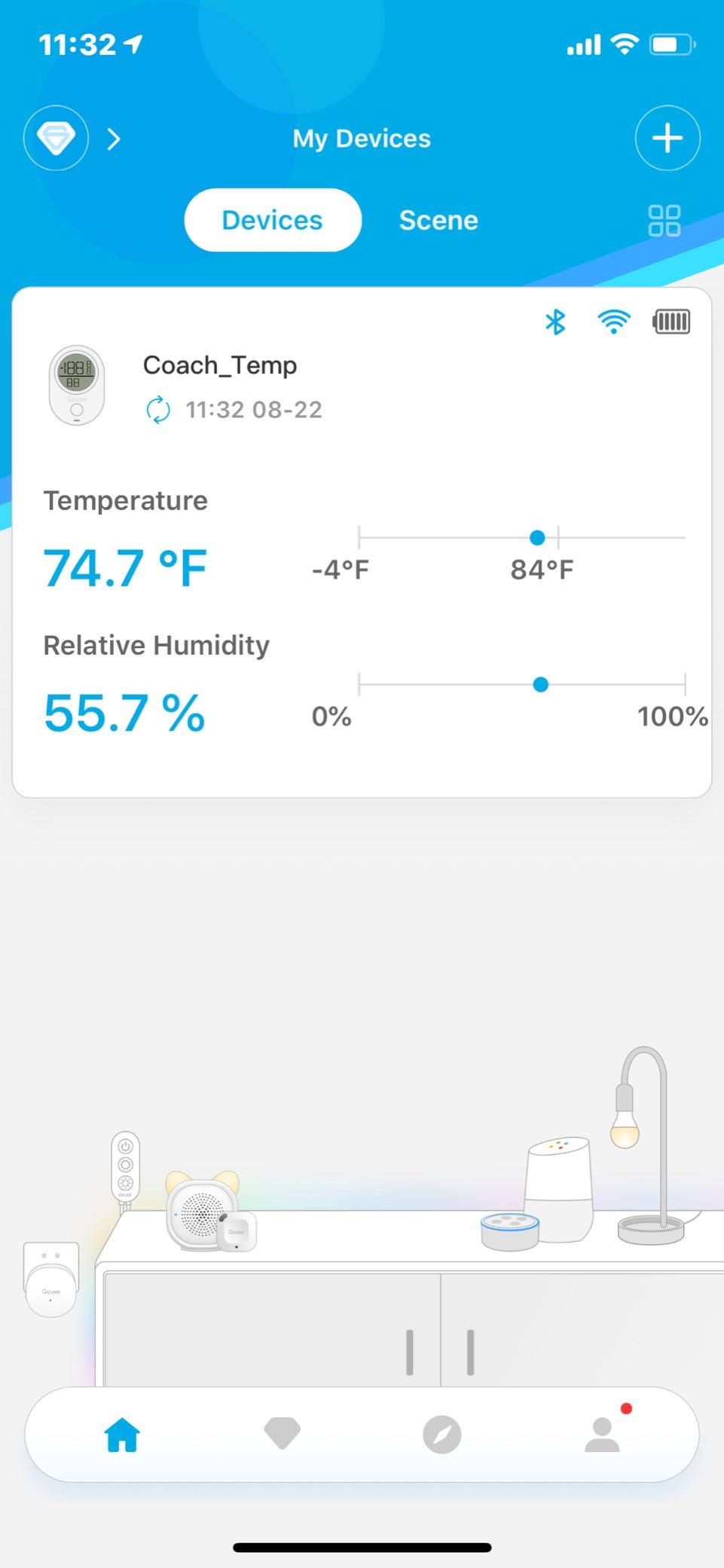 Govee WiFi Thermometer Hygrometer H5051, Bluetooth Indoor Temperature Humidity Monitor with App Notification Alert, Smart Humidity Sensor for Greenhouse Wine Cellar, 2 Years Free Data Storage Export customer photo 1