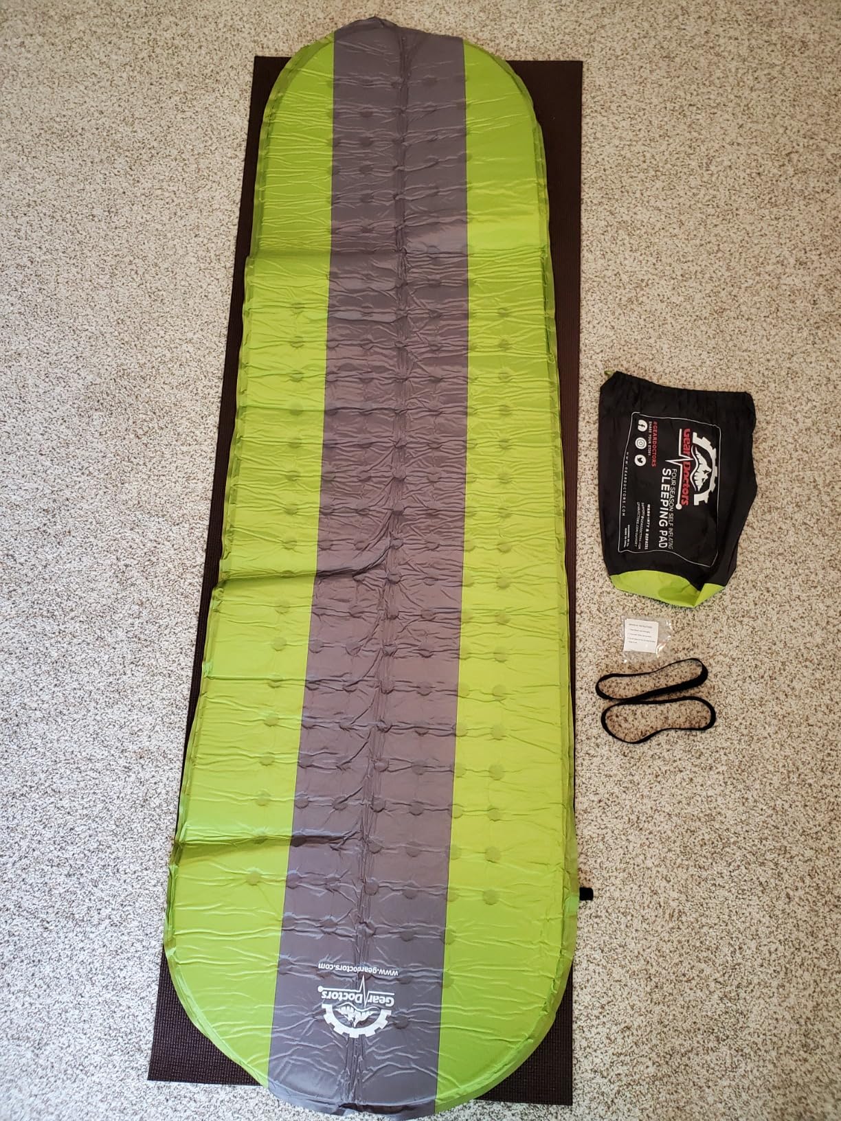Gear Doctors Oxylus 4.3R-Value Insulated Foam Self Inflating Sleeping Pad Camping-Sleeping Pad Backpacking Air Mattress-Camping Mattress Self Inflating Camp Mat 4 Seasons Sleep Mat-Camp/Floor/Tent/Cot customer photo 1