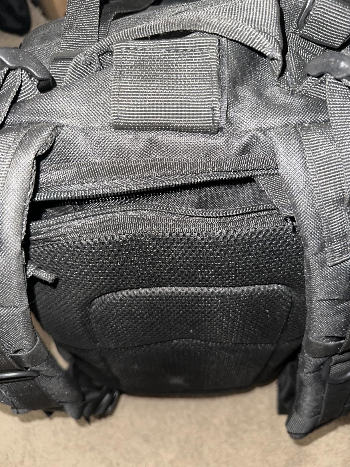 MOLLE Assault Backpack, Tactical Backpack Military Army Camping Rucksack, 3-Day Pack Trip w/USA Flag Patch, D-Rings, Black customer photo 2